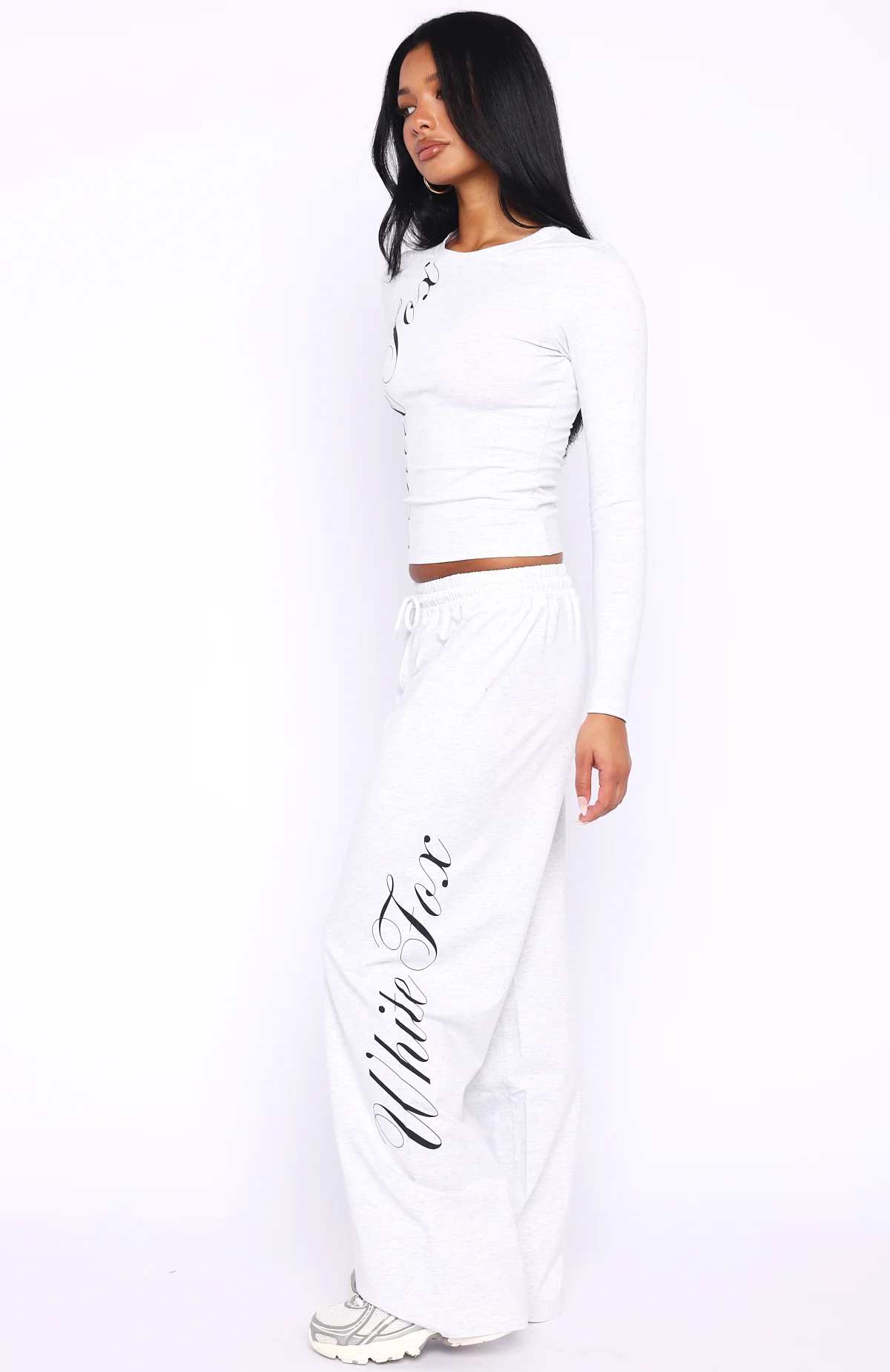 Luxurious Girl Track Pants Grey Marle