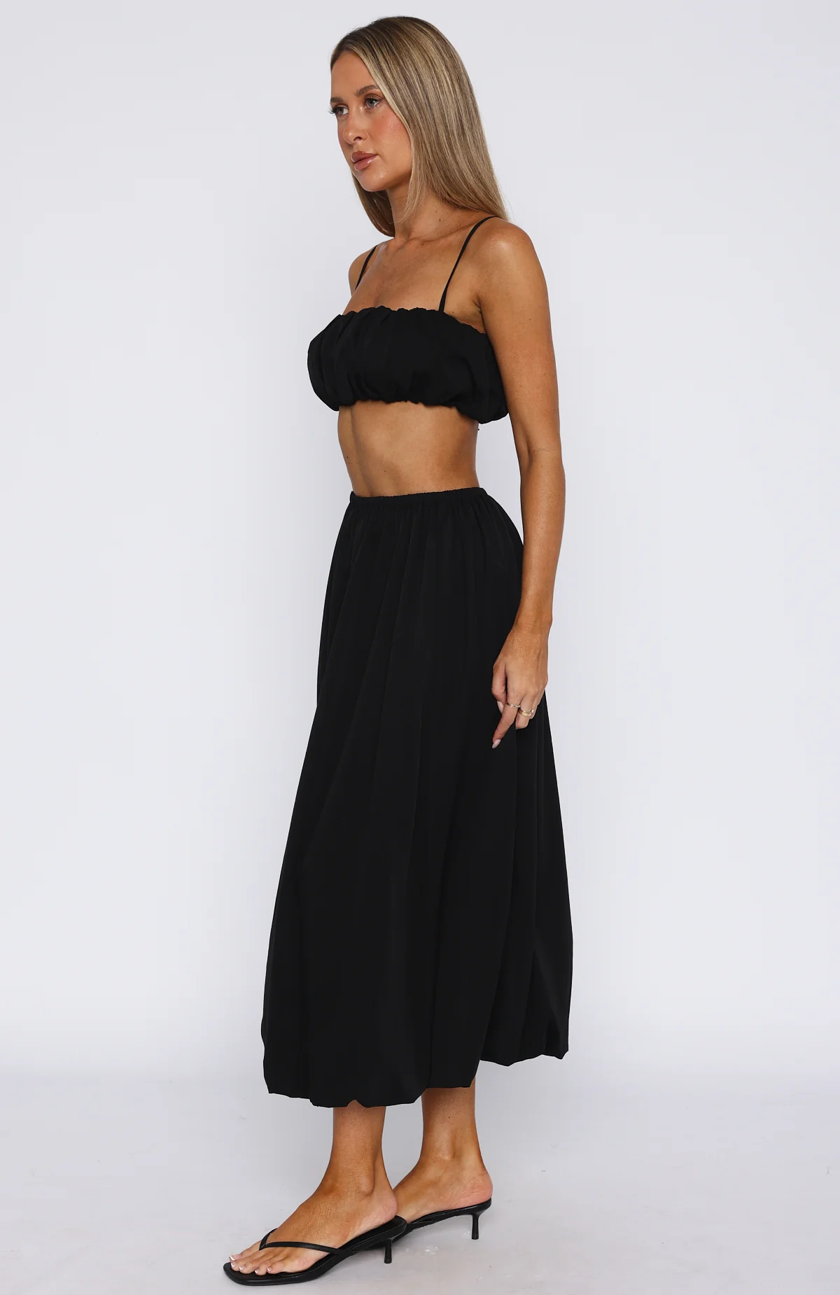 All I Wanted Was You Midi Skirt Black