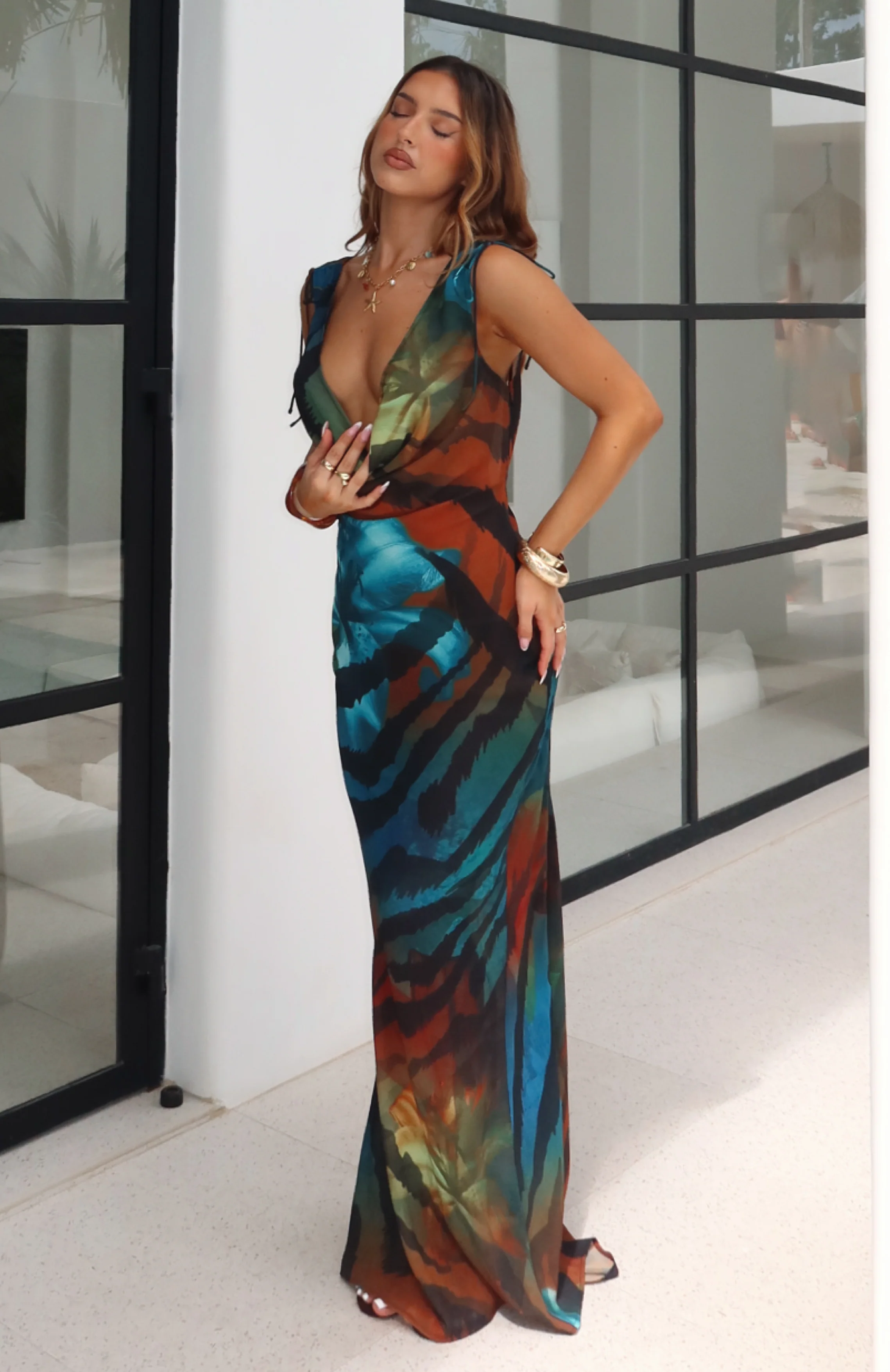 Amore Maxi Dress Teal Mirage