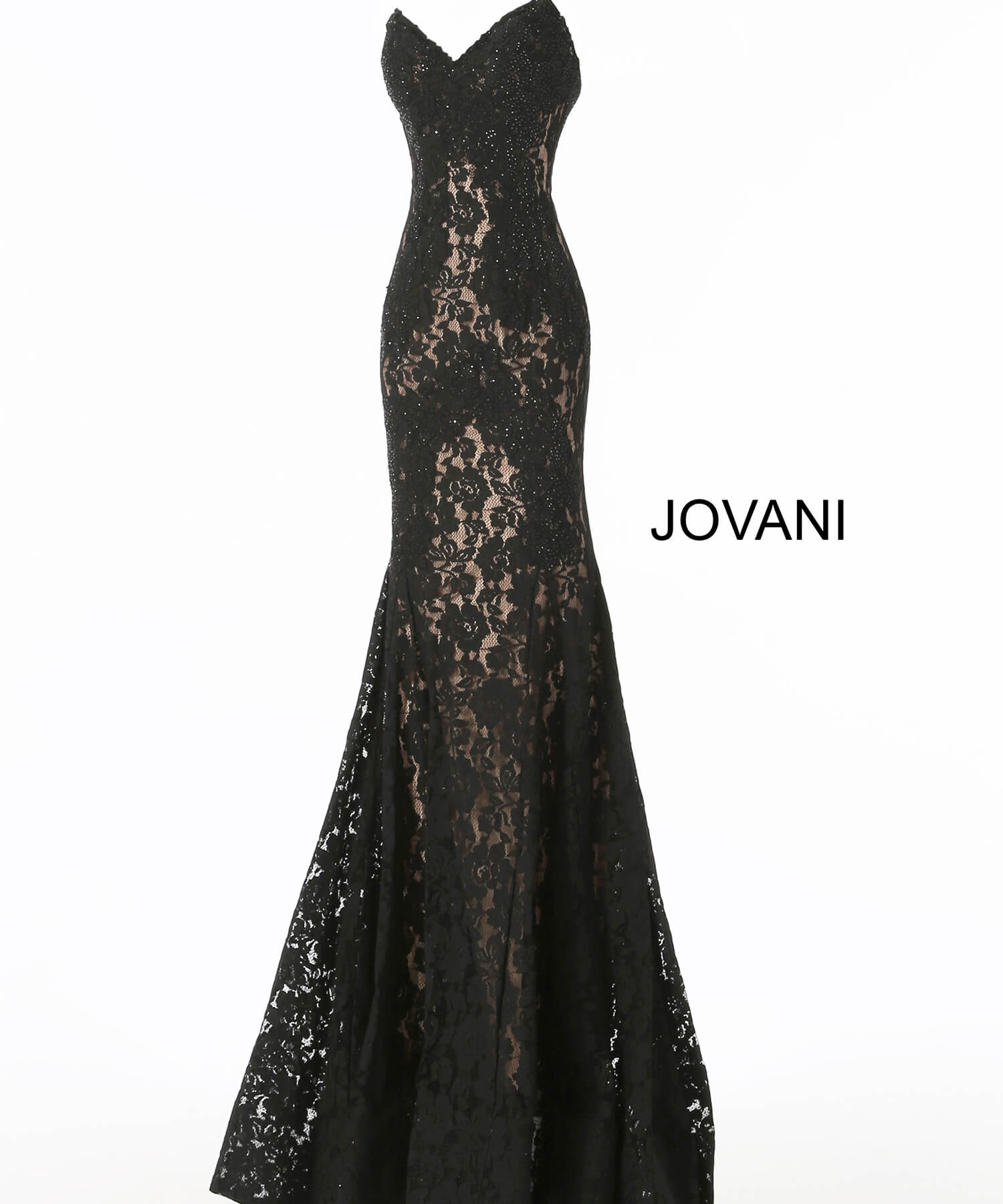 Jovani 37334 Long sweetheart embellished lace prom dress Fitted Mermaid ...