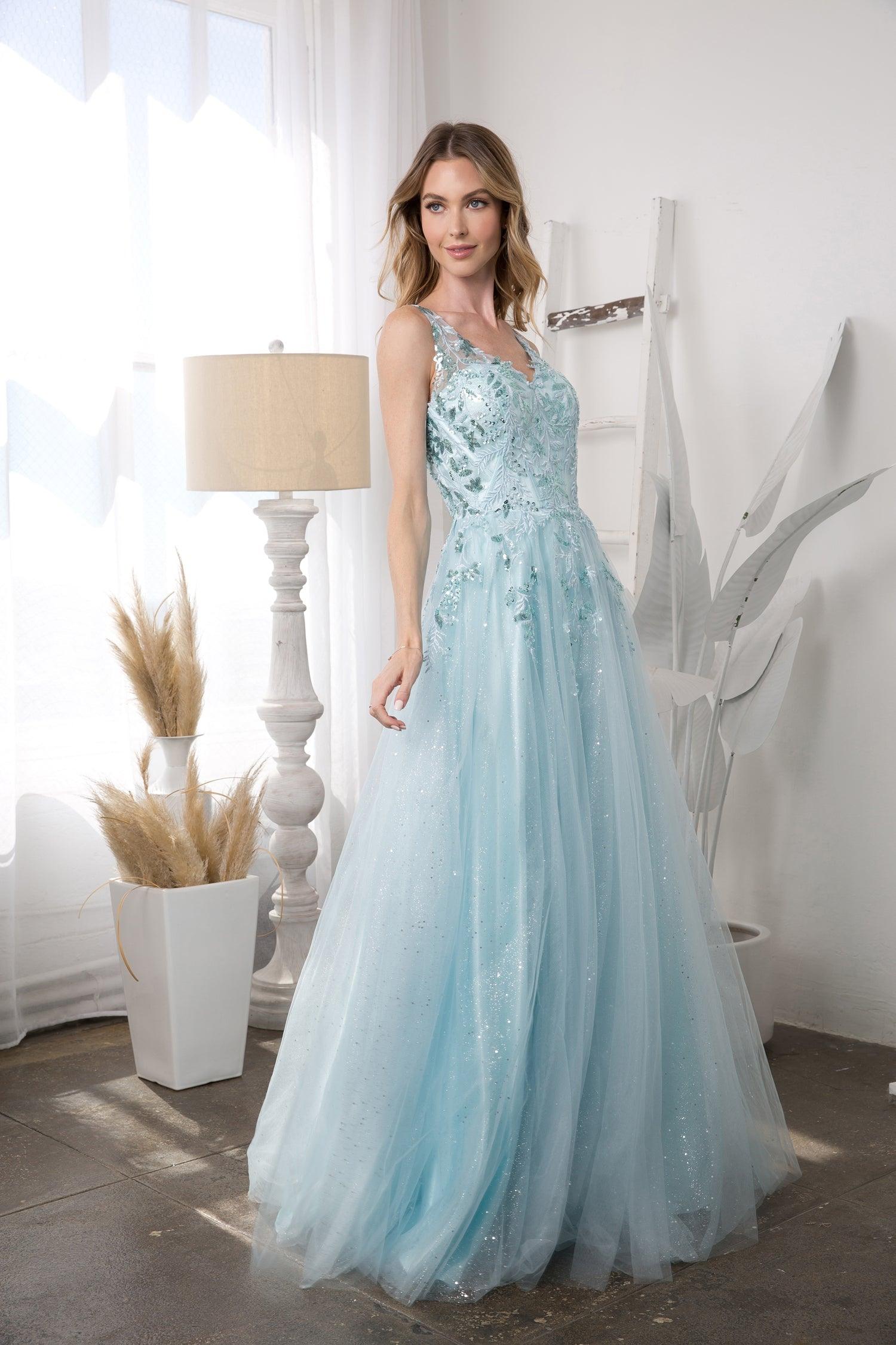 Eva Fashion 5244 Long Sleeveless Formal Prom Dress Sale