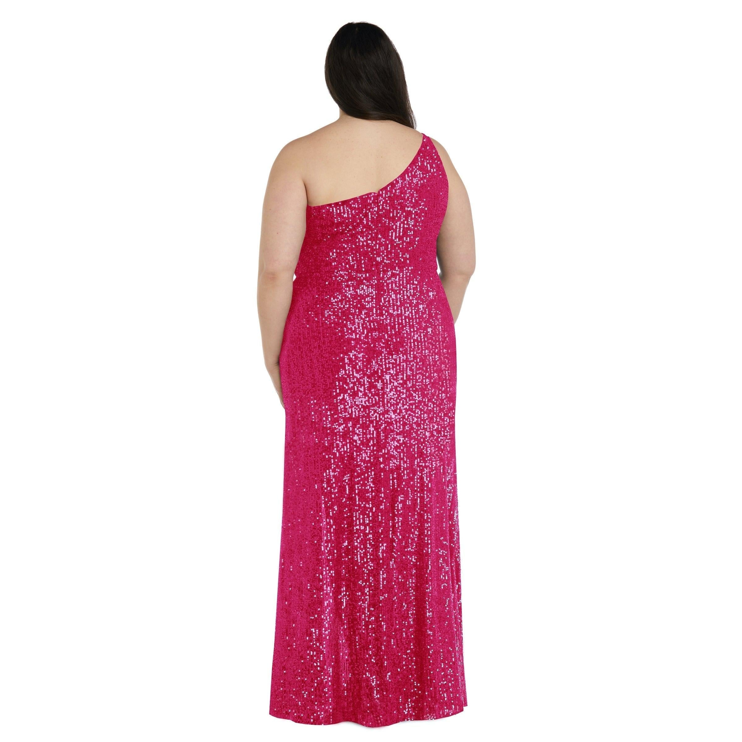 Nightway Long One Shoulder Plus Size Gown 22121W Sale