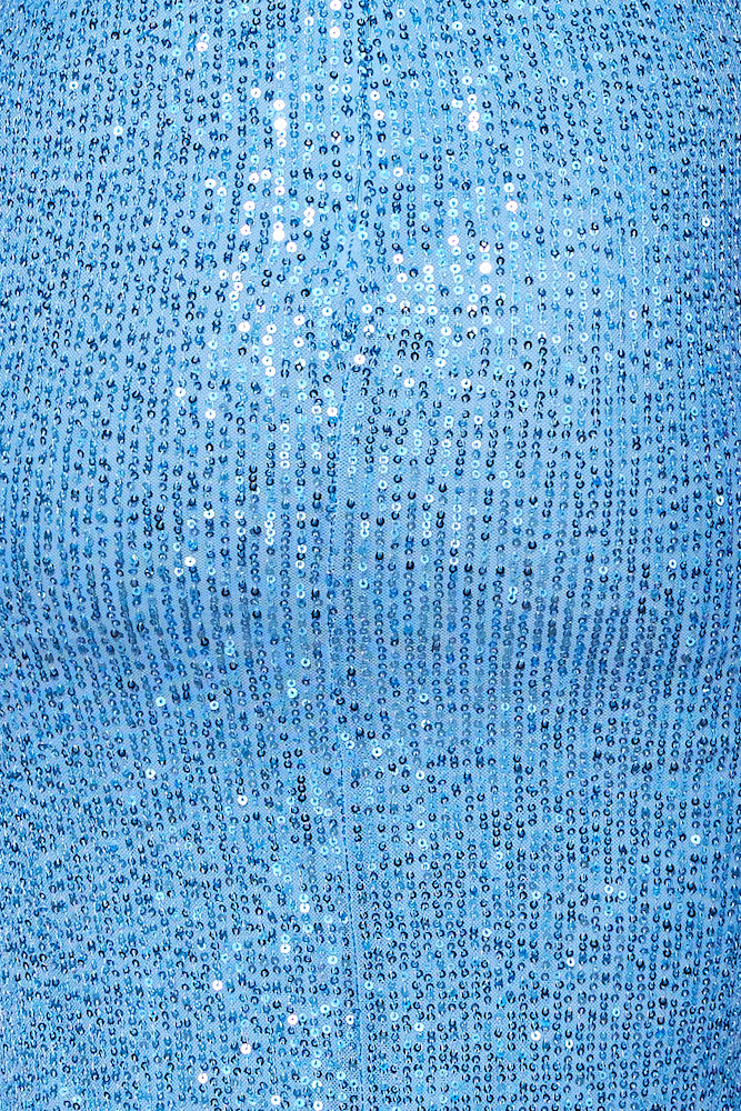 So Outta My Mind Maxi Sequin Dress Blue
