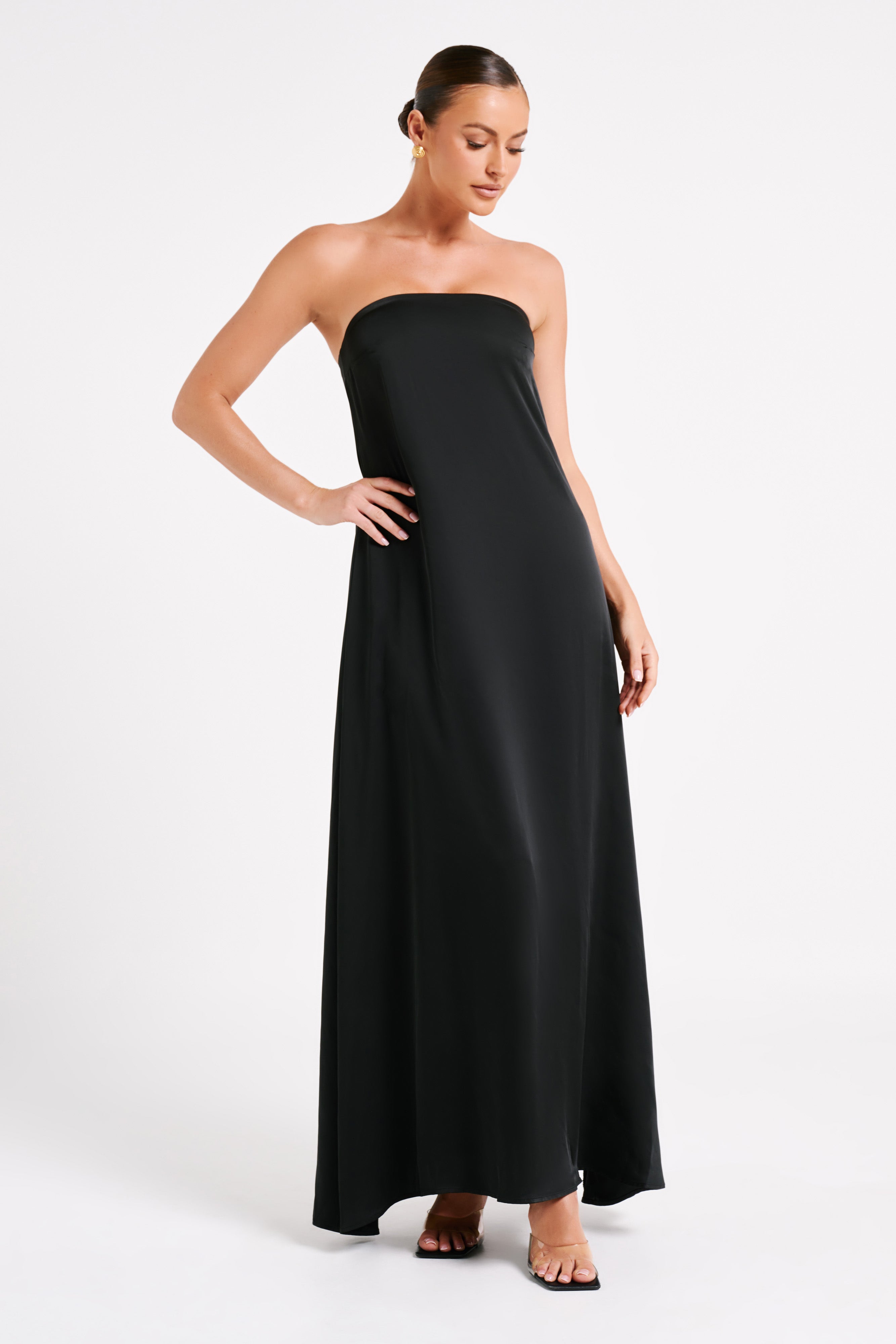 MESHKI Luisa Strapless Maxi Dress - Black