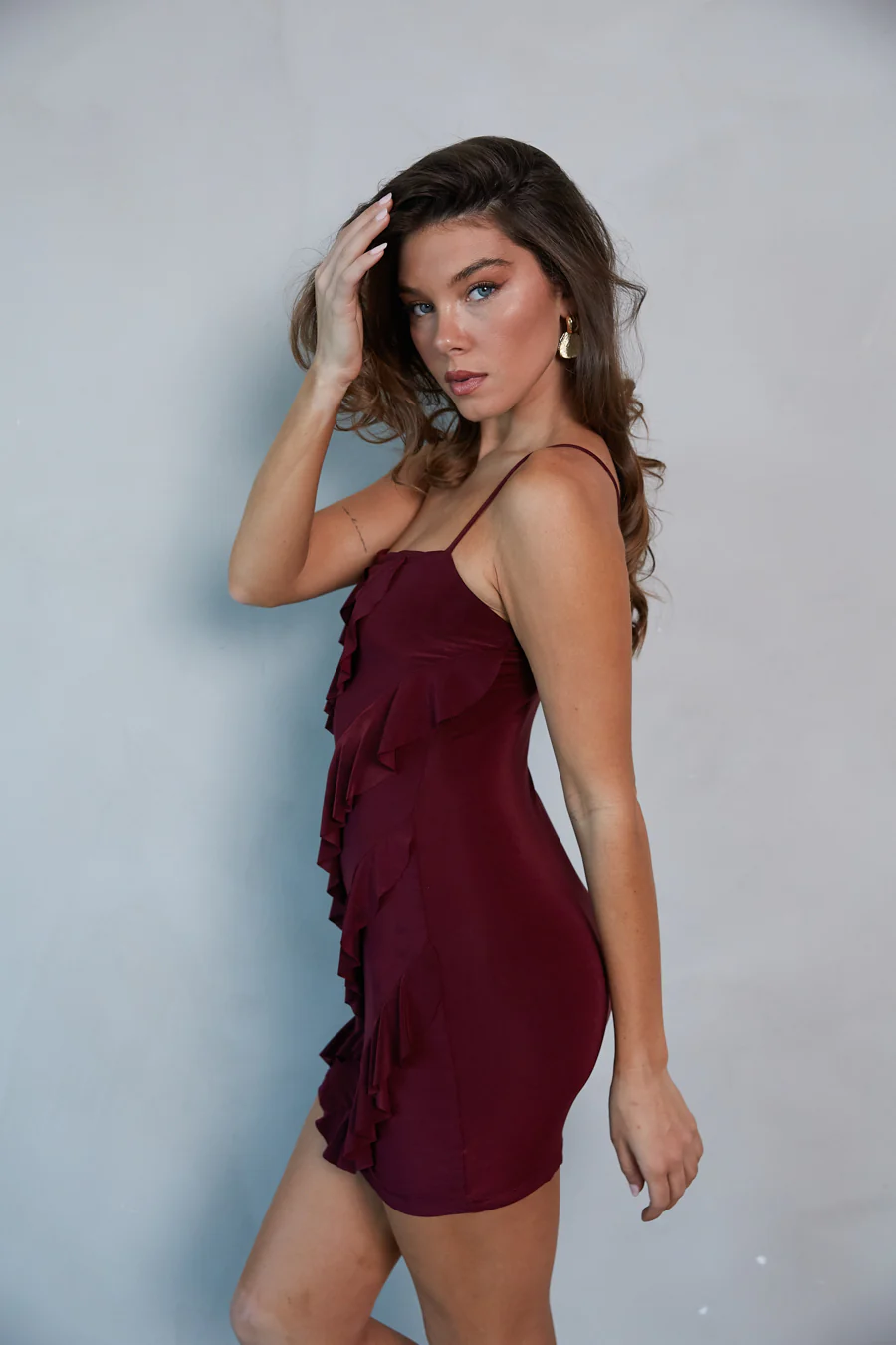 Elise Tiered Ruffle Bodycon Mini Dress