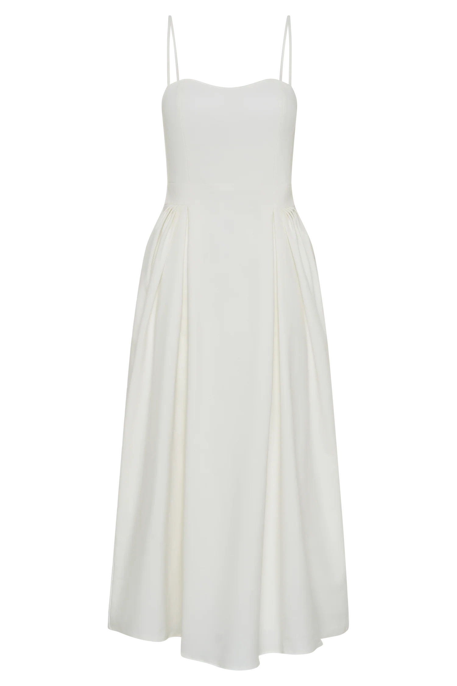 Rebecca Cotton Midi Dress - White