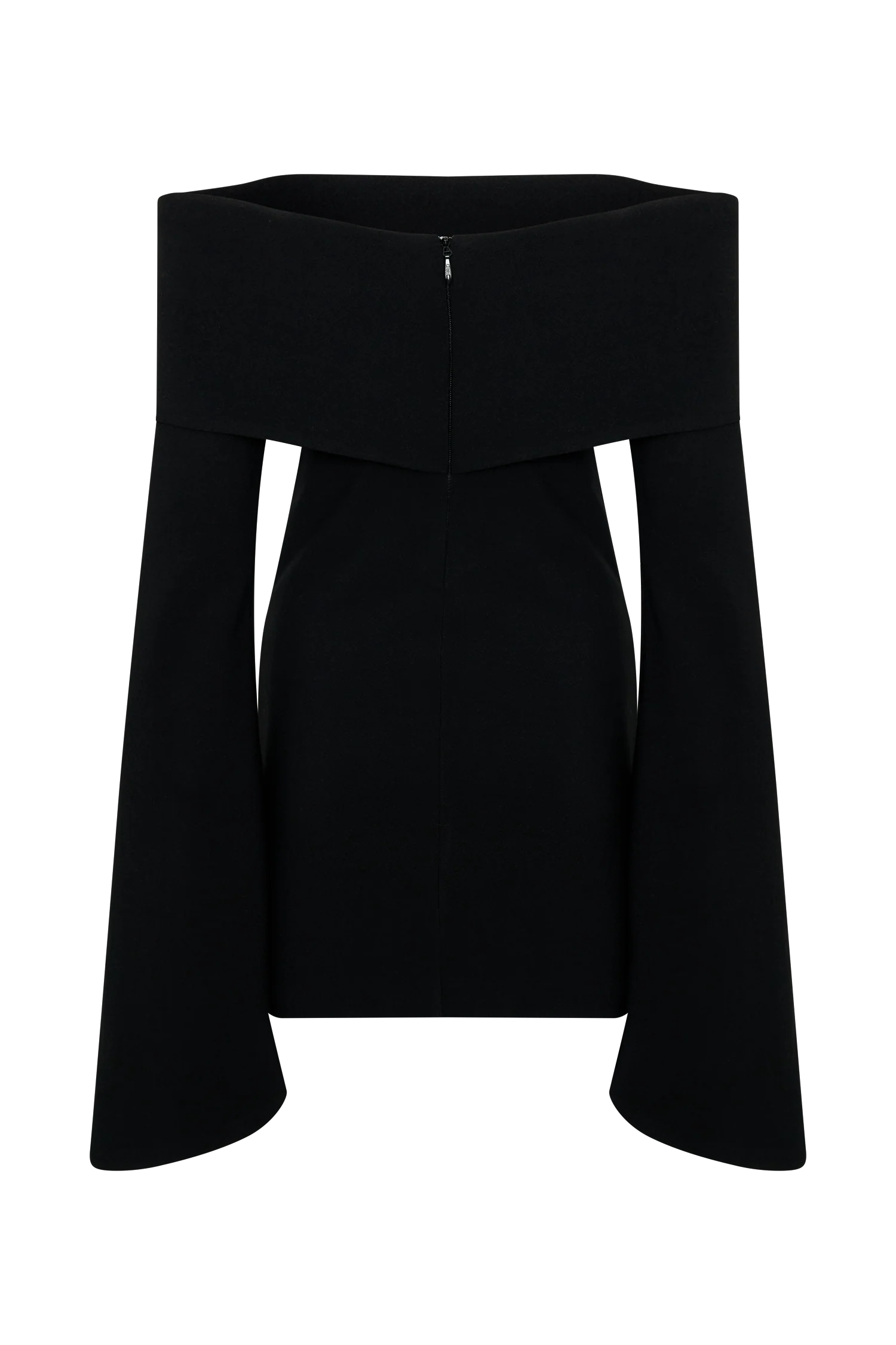Dominique Off Shoulder Long Sleeve Mini Dress - Black