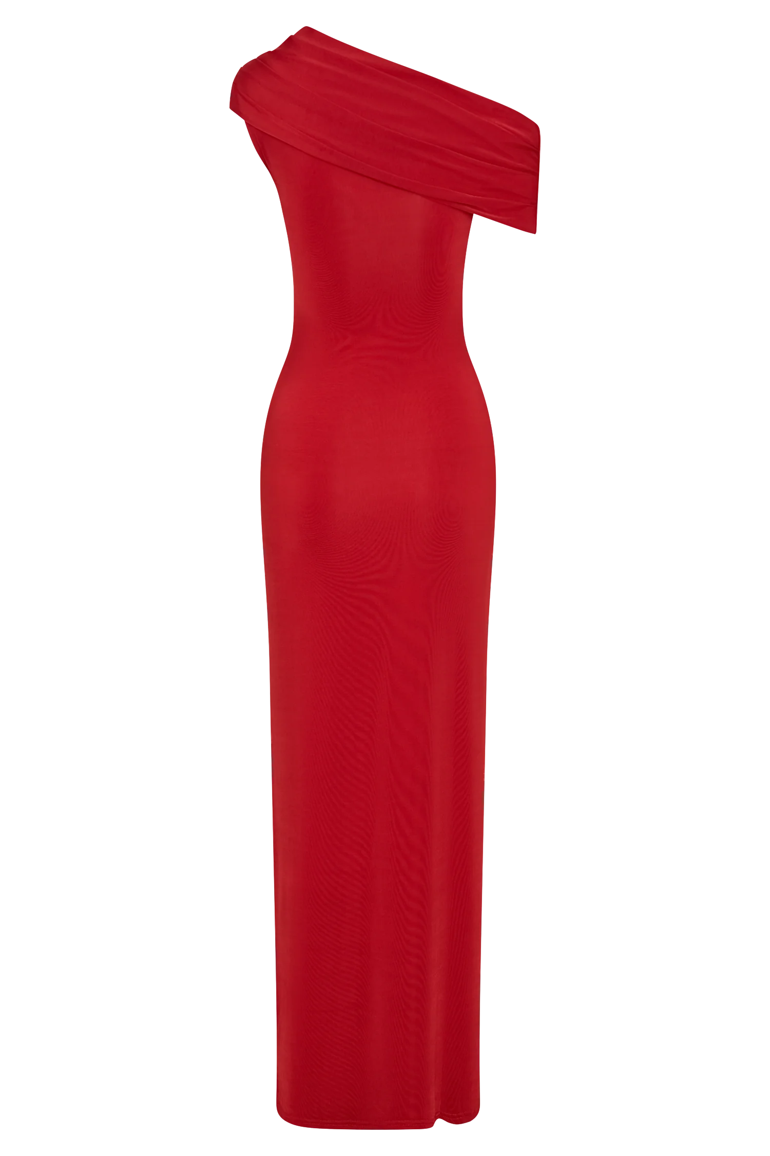 Cassandra Off Shoulder Slinky Maxi Dress - Red
