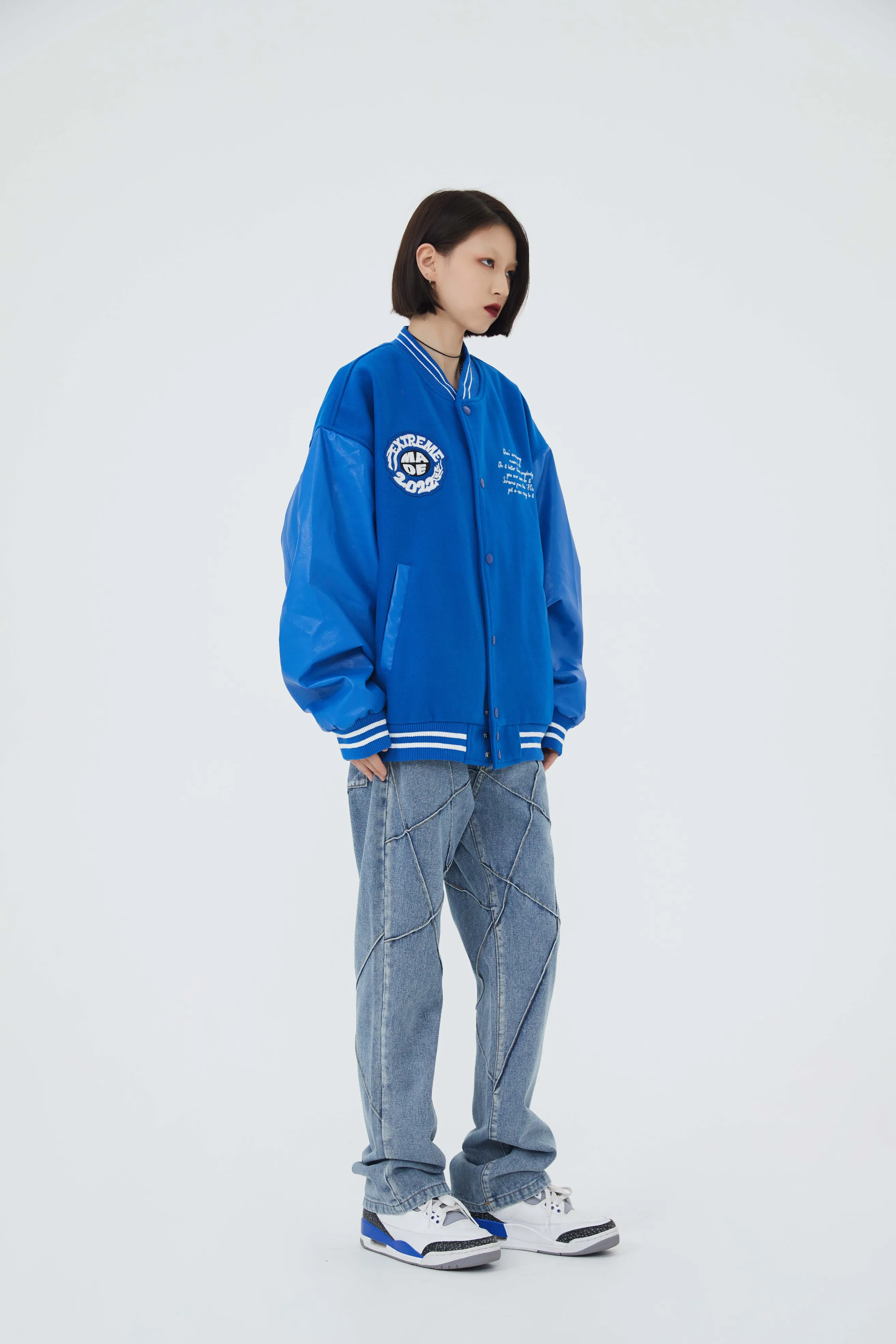 Nascar Patchwork Varsity Jacket