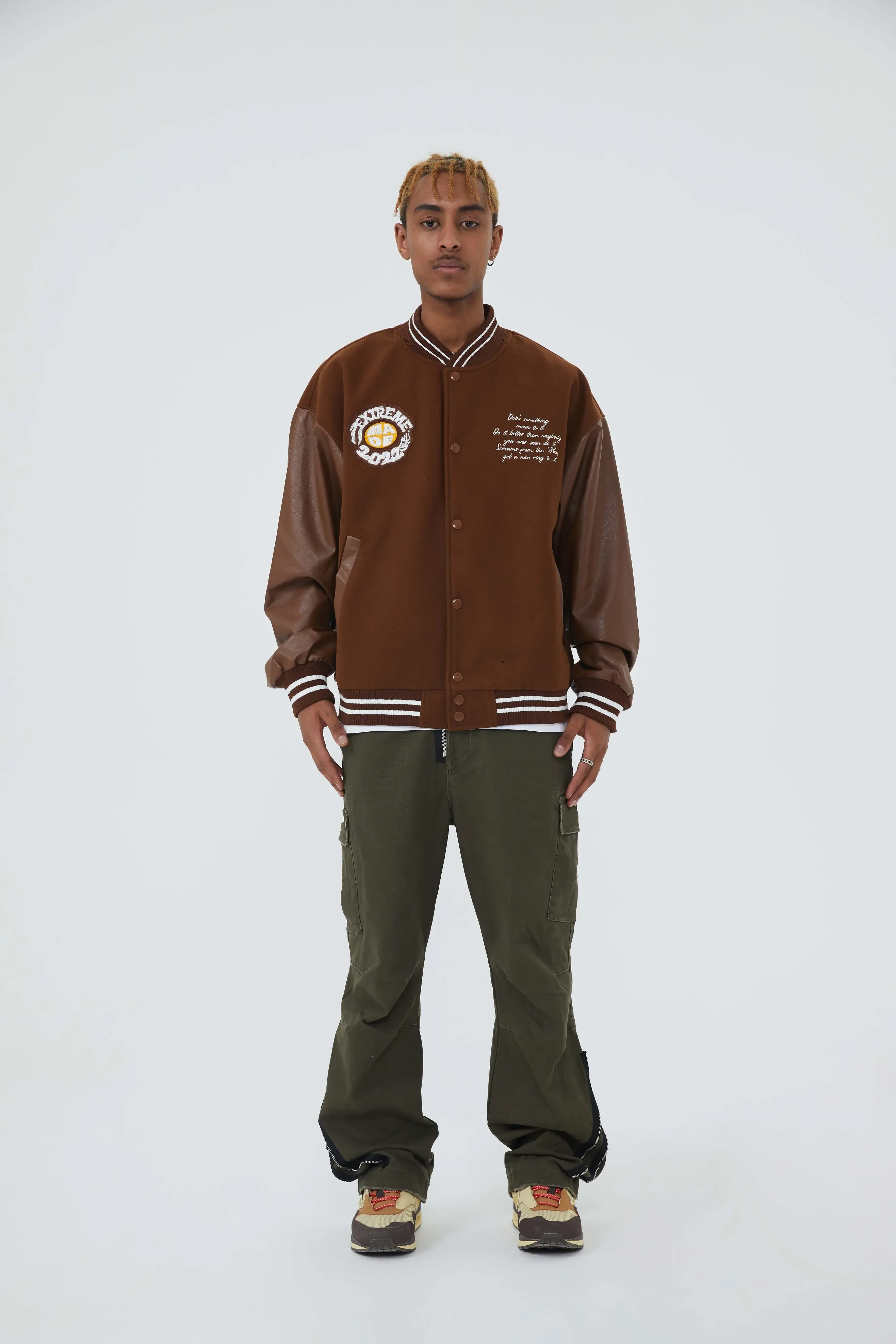 Nascar Patchwork Varsity Jacket