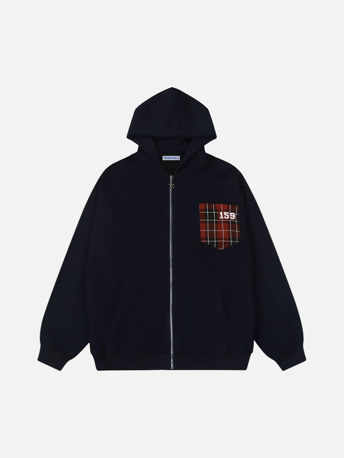 Aelfric Eden Plaid Pocket Zip Up Hoodie