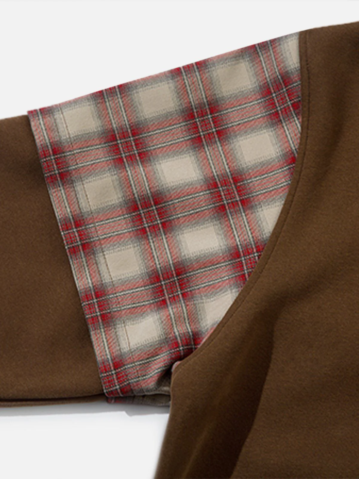 Aelfric Eden Irregular Plaid Patchwork Zip Up Hoodie