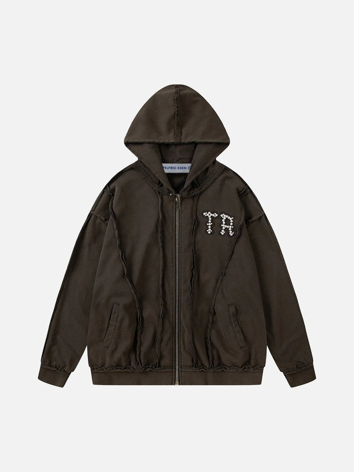 Aelfric Eden Pearl Decoration Zip Up Hoodie