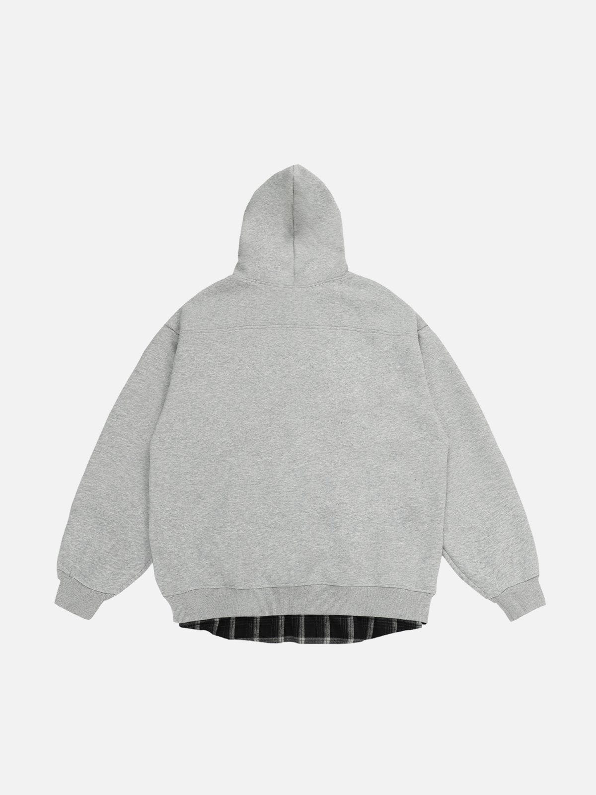 Aelfric Eden Plaid Shirt Patchwork Hoodie