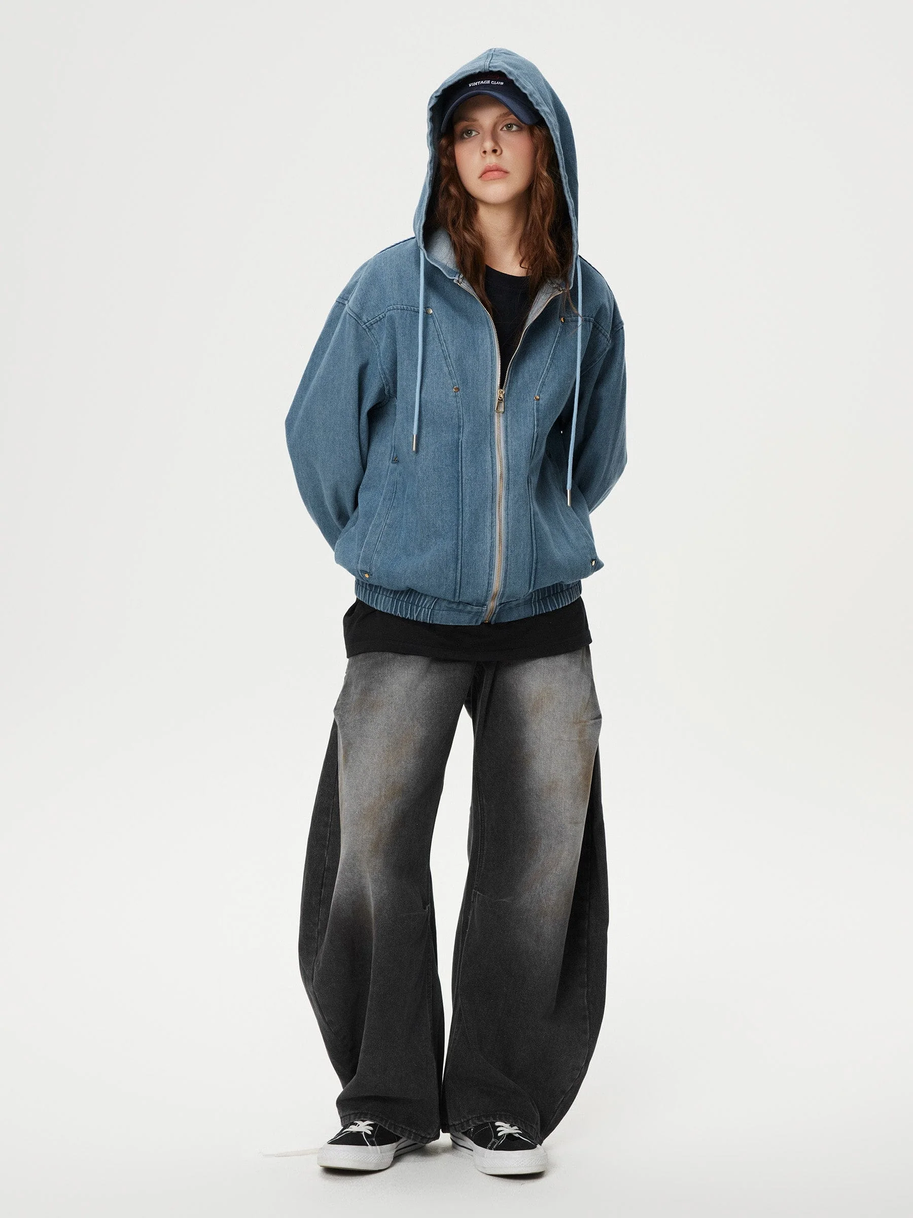 Aelfric Eden Denim Zip Up Hoodie