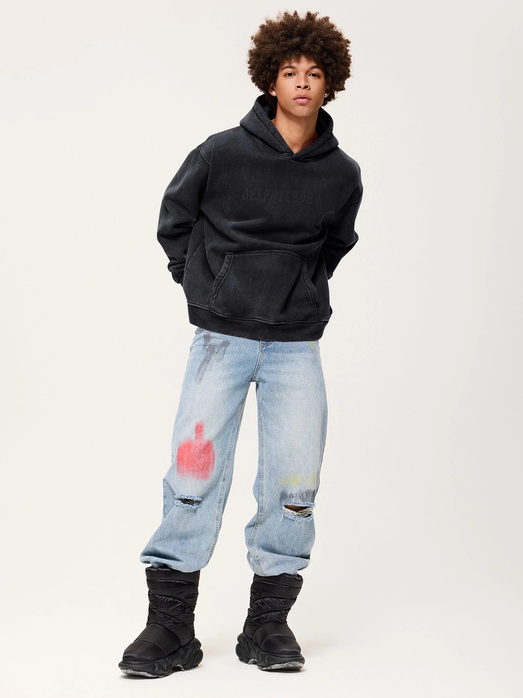 Aelfric Eden Essential Embroidery Washed Hoodie