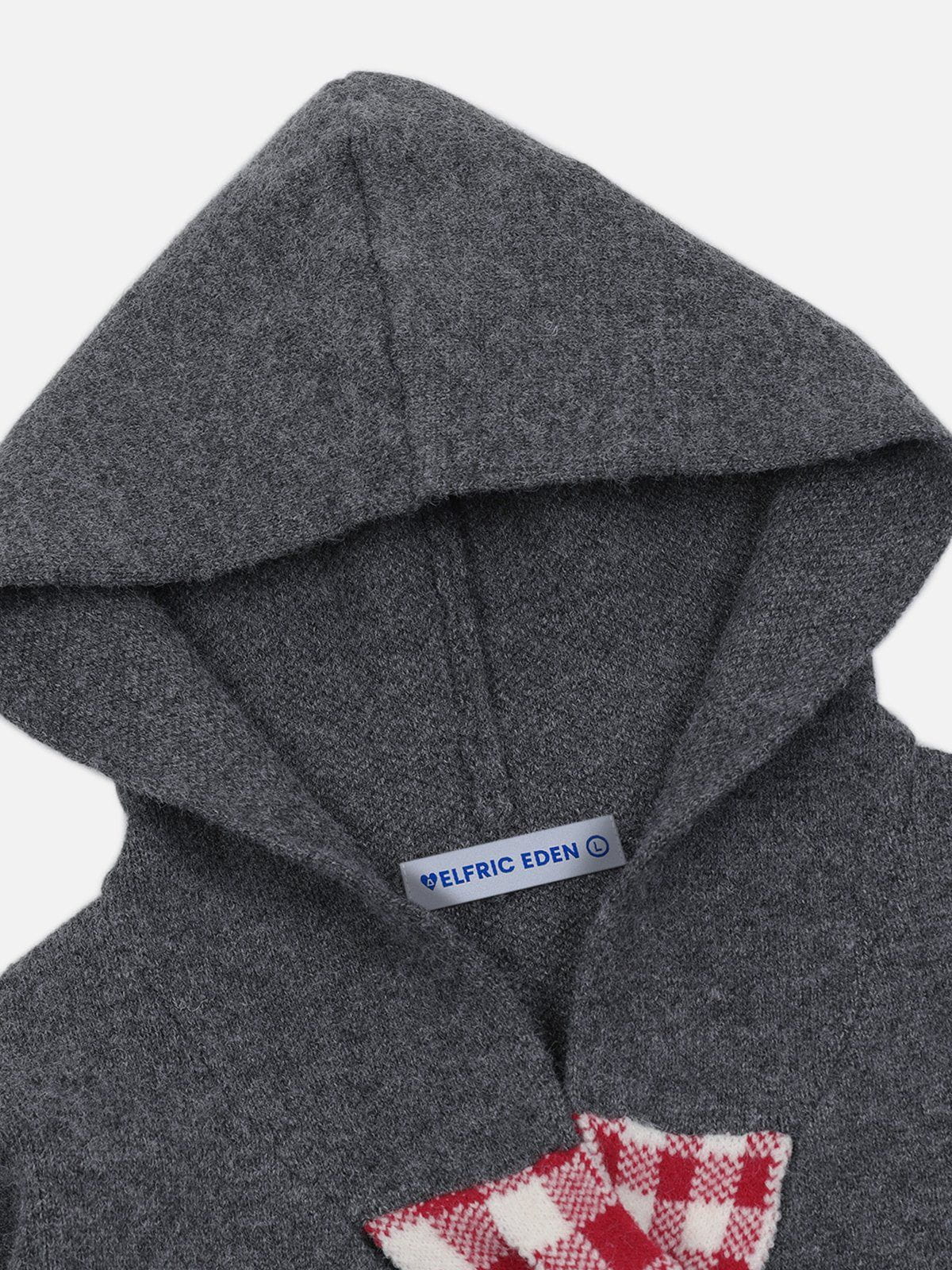 Aelfric Eden Knit Plaid Tie Hoodie