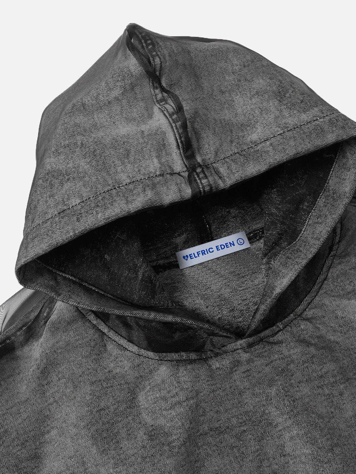 Aelfric Eden Mesh Washed Denim Hoodie