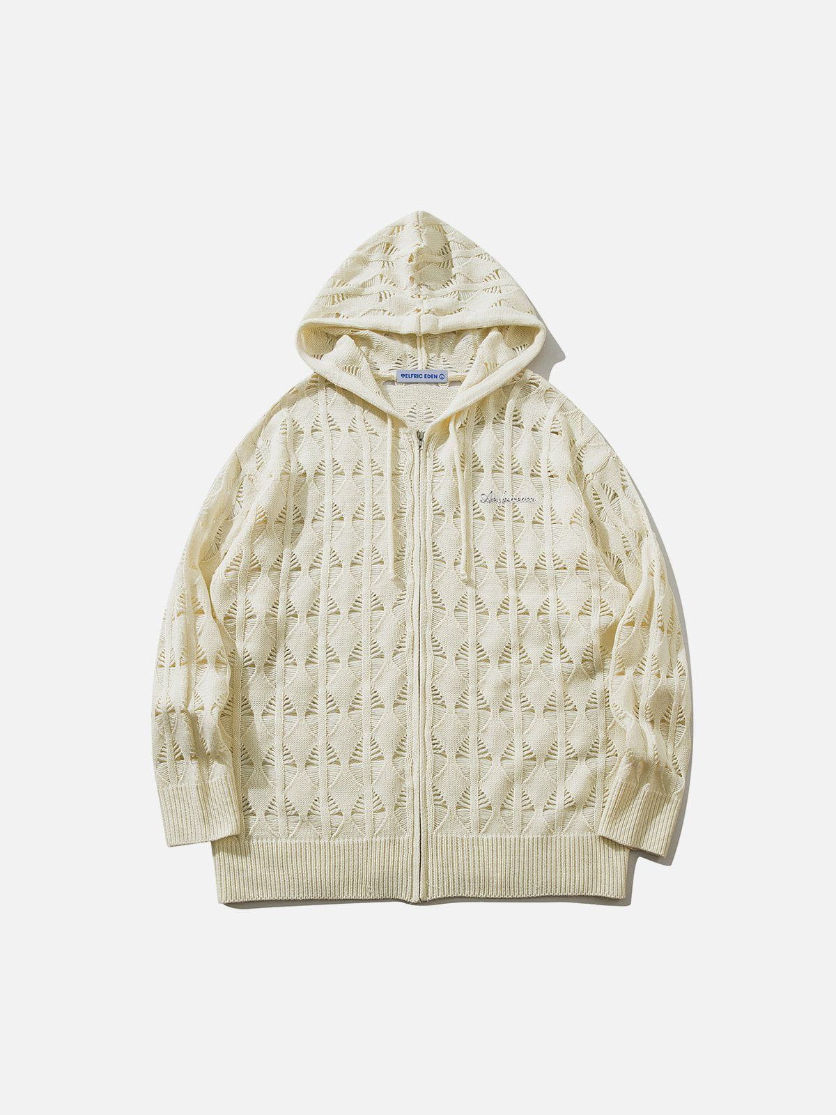 Aelfric Eden Open Knit Zip Up Hoodie