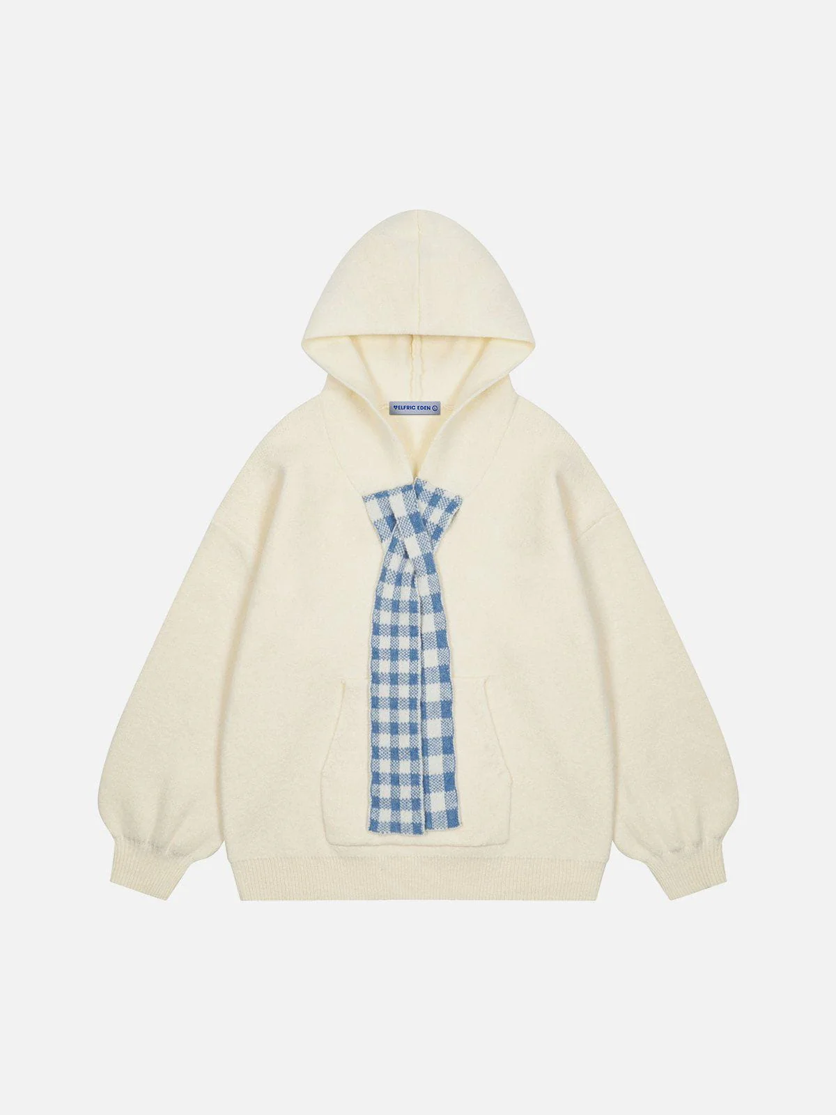 Aelfric Eden Knit Plaid Tie Hoodie