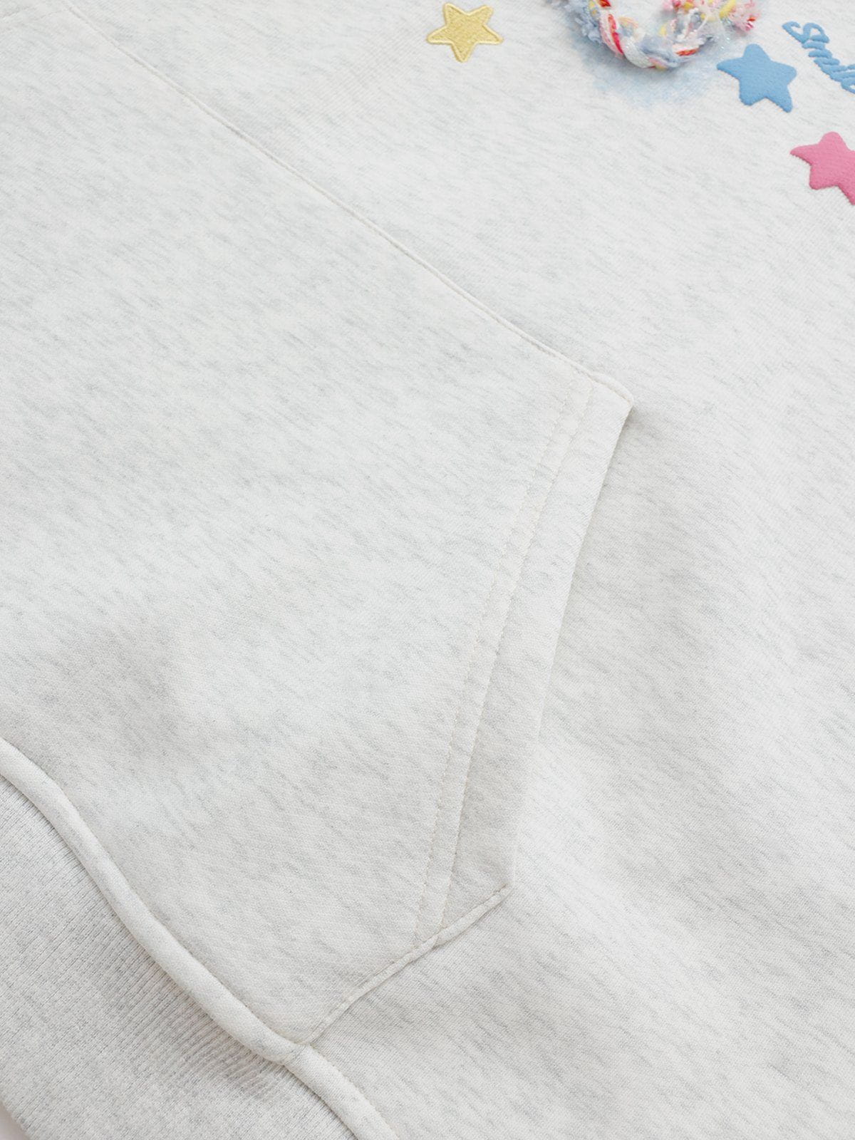 Aelfric Eden Denim Star Applique Embroidery Hoodie