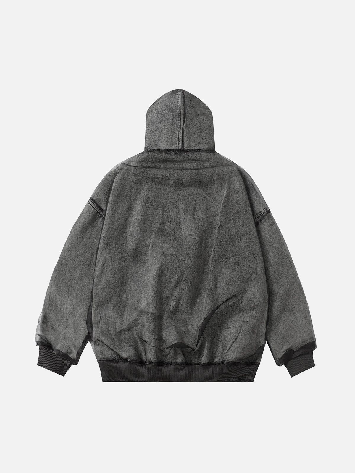 Aelfric Eden Mesh Washed Denim Hoodie