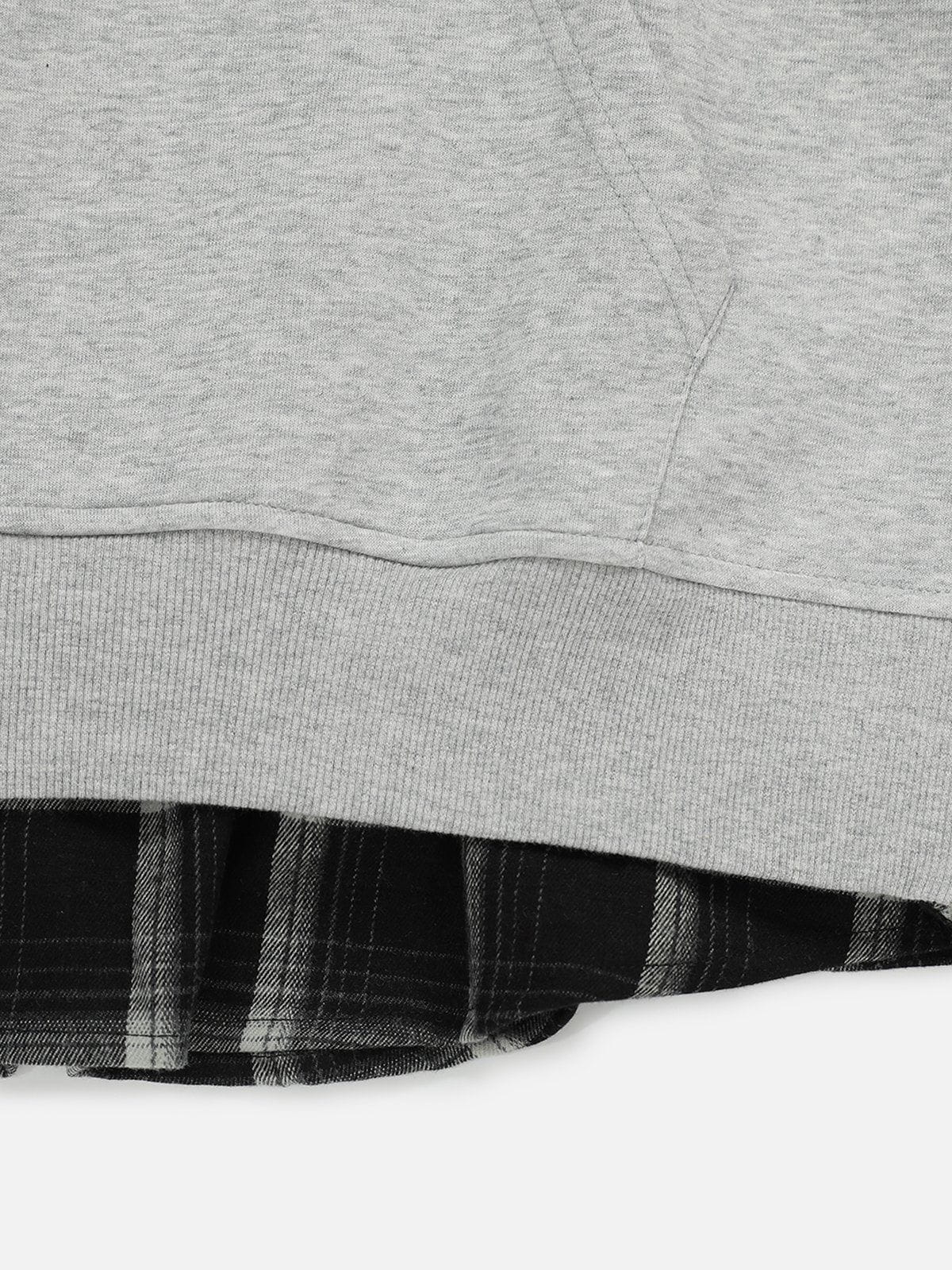 Aelfric Eden Plaid Shirt Patchwork Hoodie