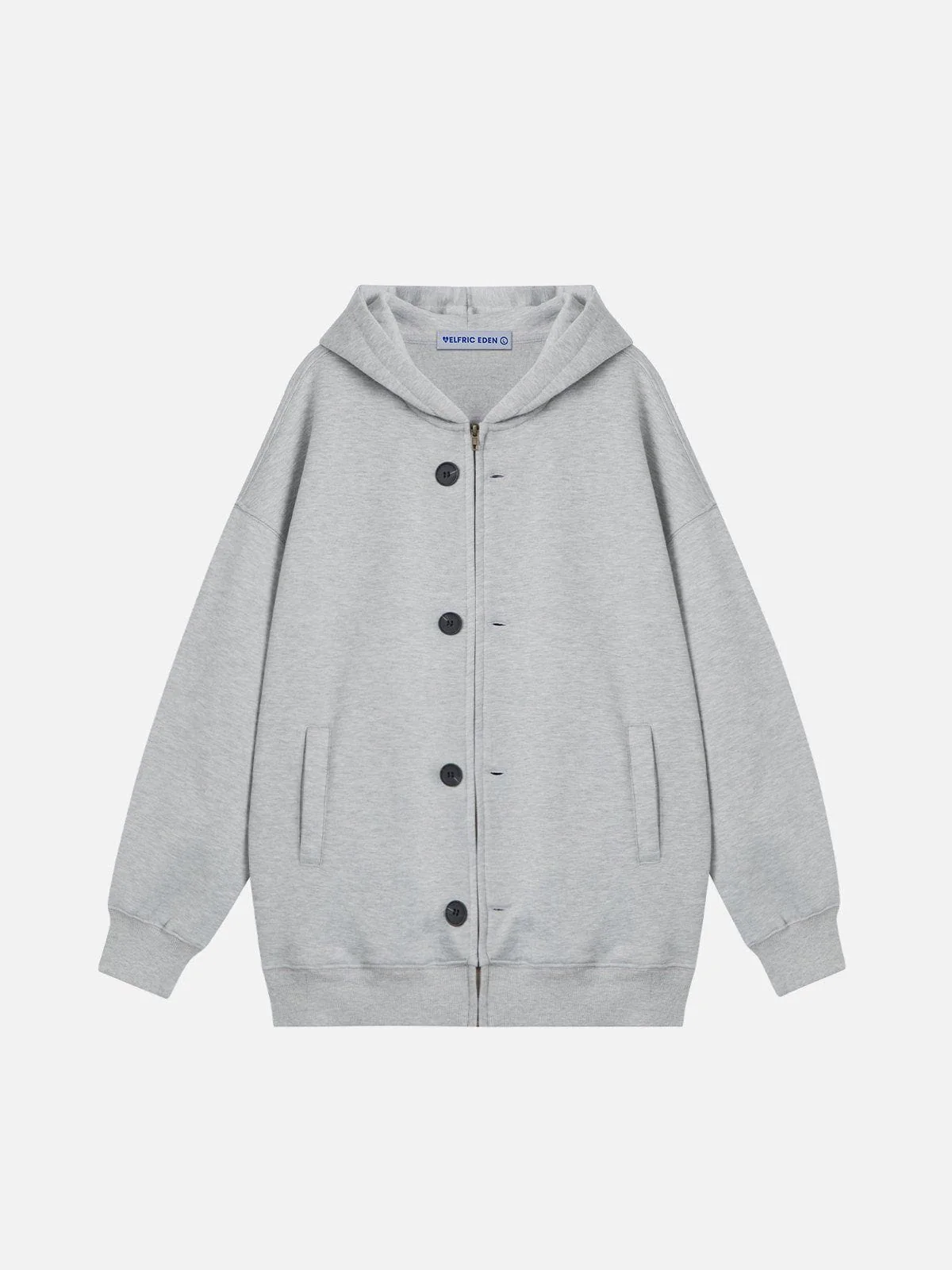 Aelfric Eden Basic Button Zip Up Hoodie