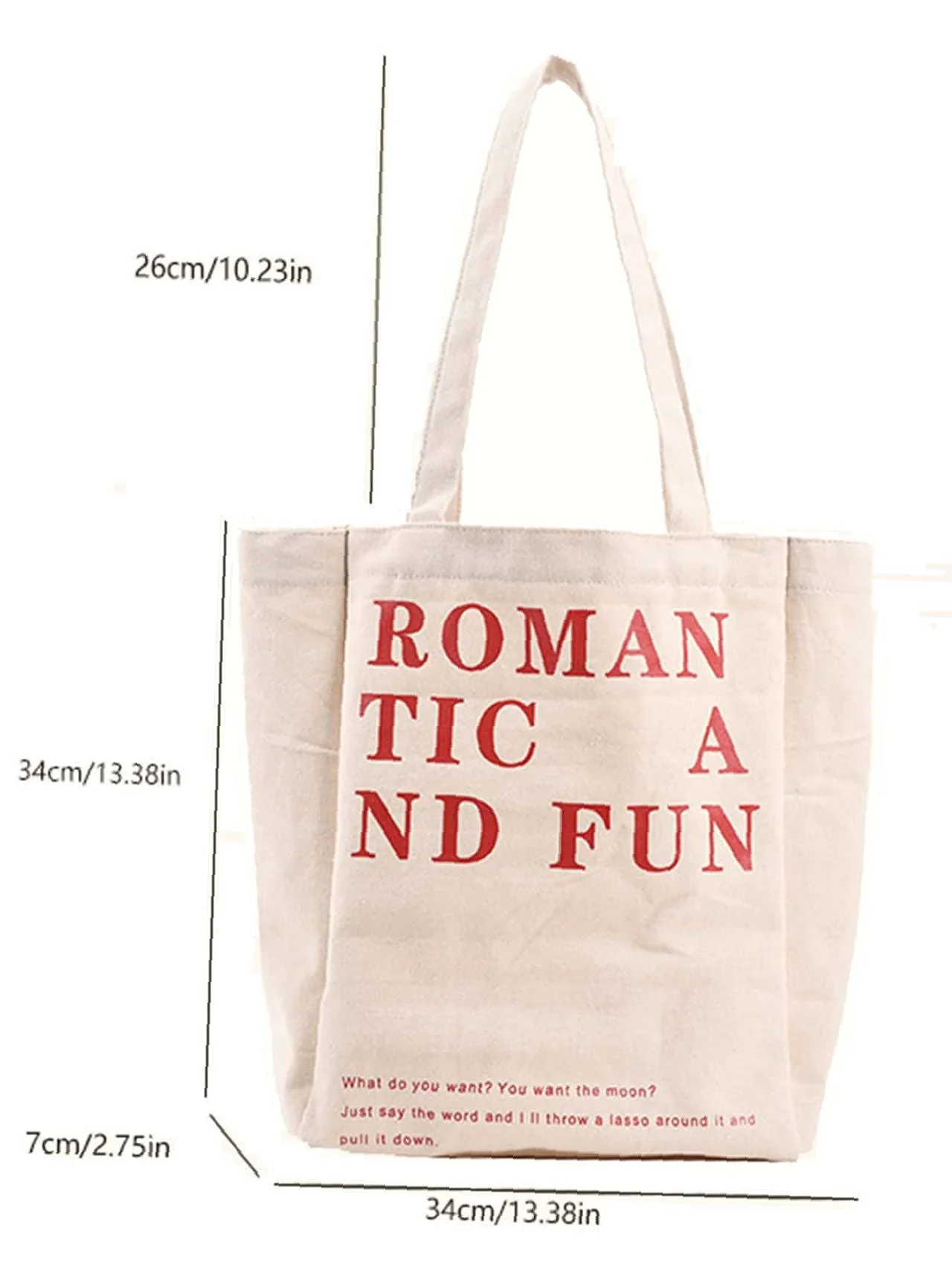 Bag For Love - Letter Graphic Shopper Bag  - Women Tote Bags