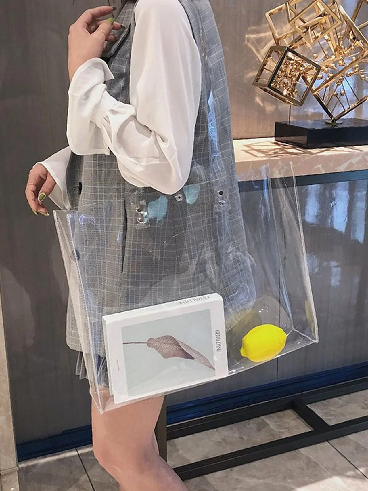 Bag For Love - Transparent Large Capacity Shoulder Tote Bag  - Women Tote Bags