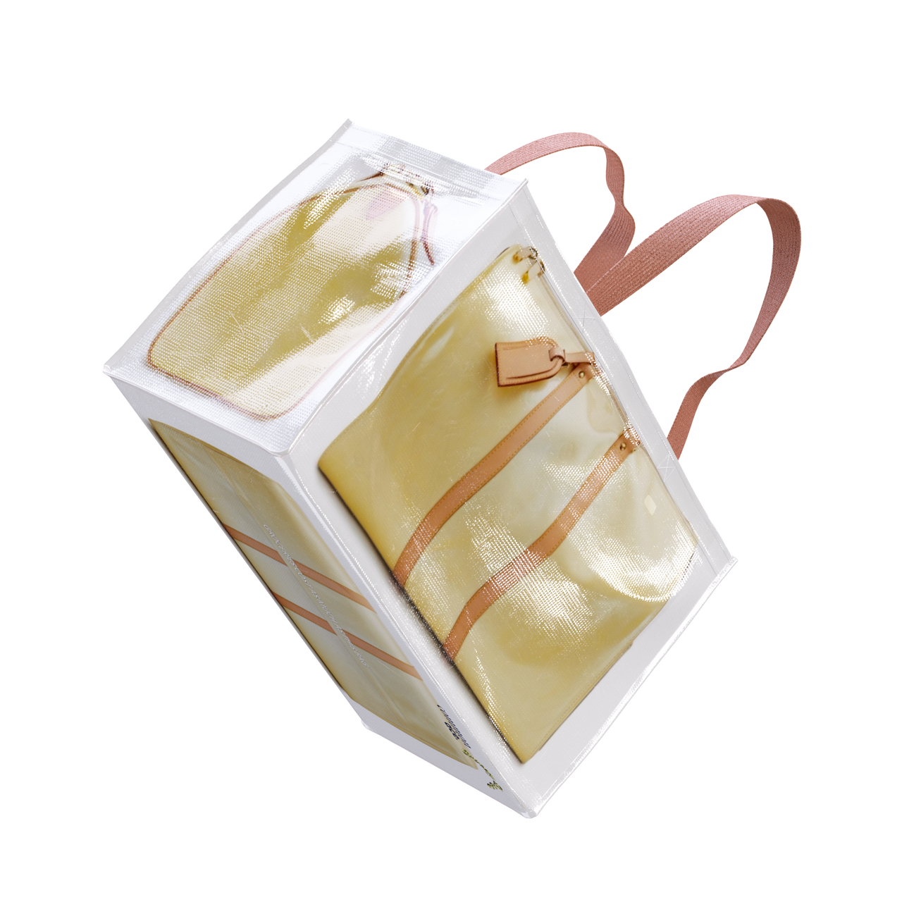 TITA ELVIE duffle Grocery Bag, yellow  canvas, large