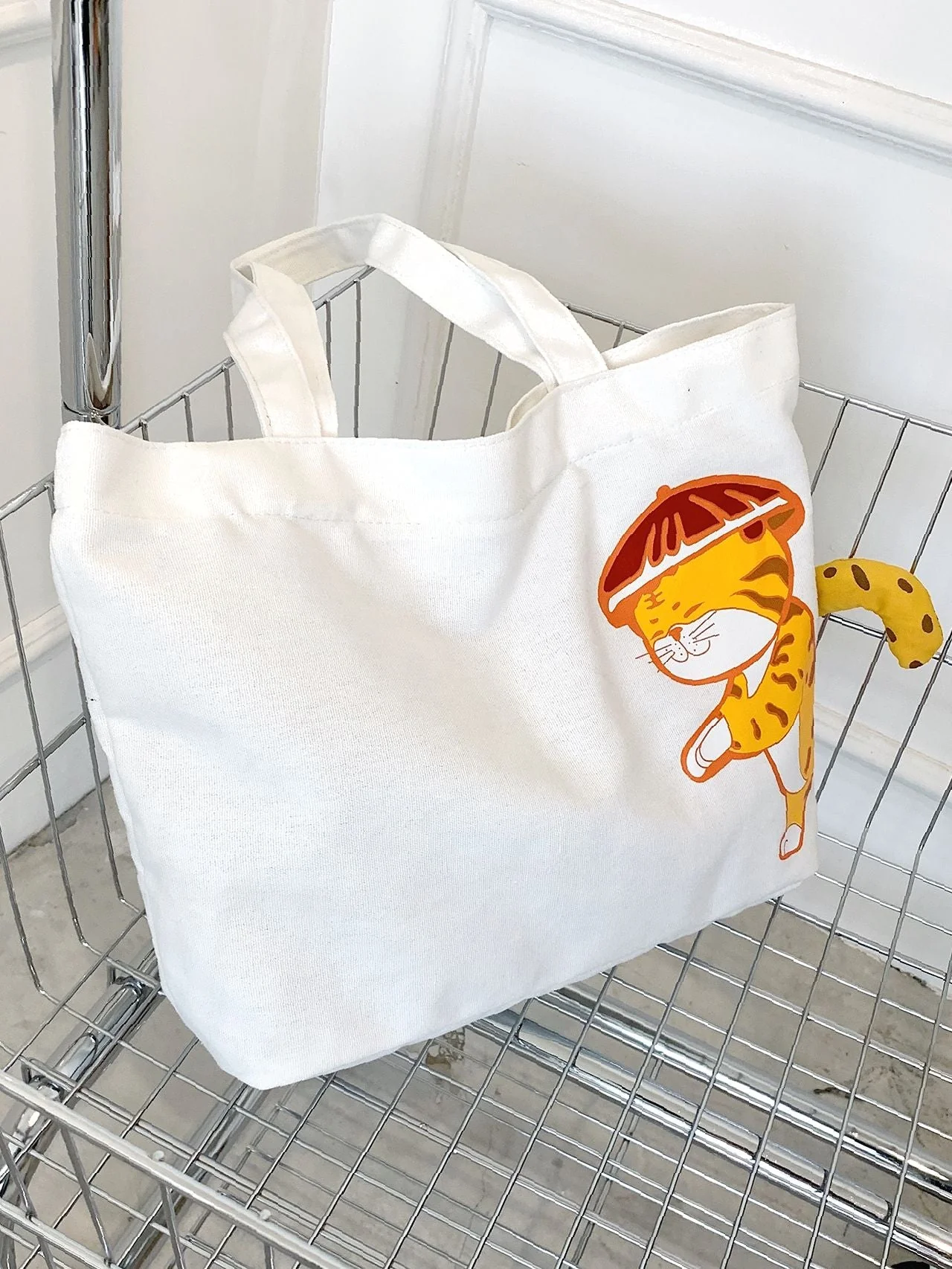 Bag For Love - Cartoon Graphic Zipper Shopper Bag  - Women Tote Bags