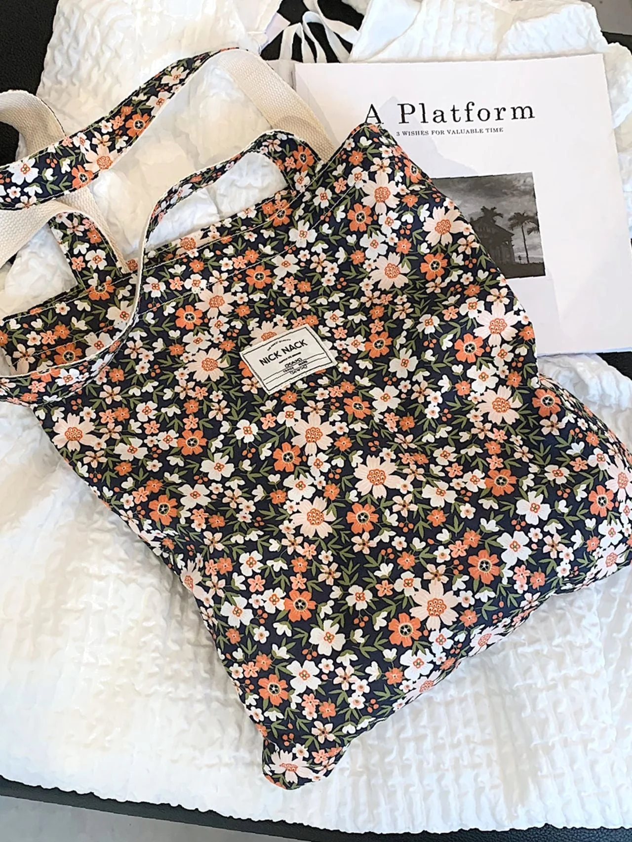 Bag For Love - Ditsy Floral Tote Bag  - Women Tote Bags