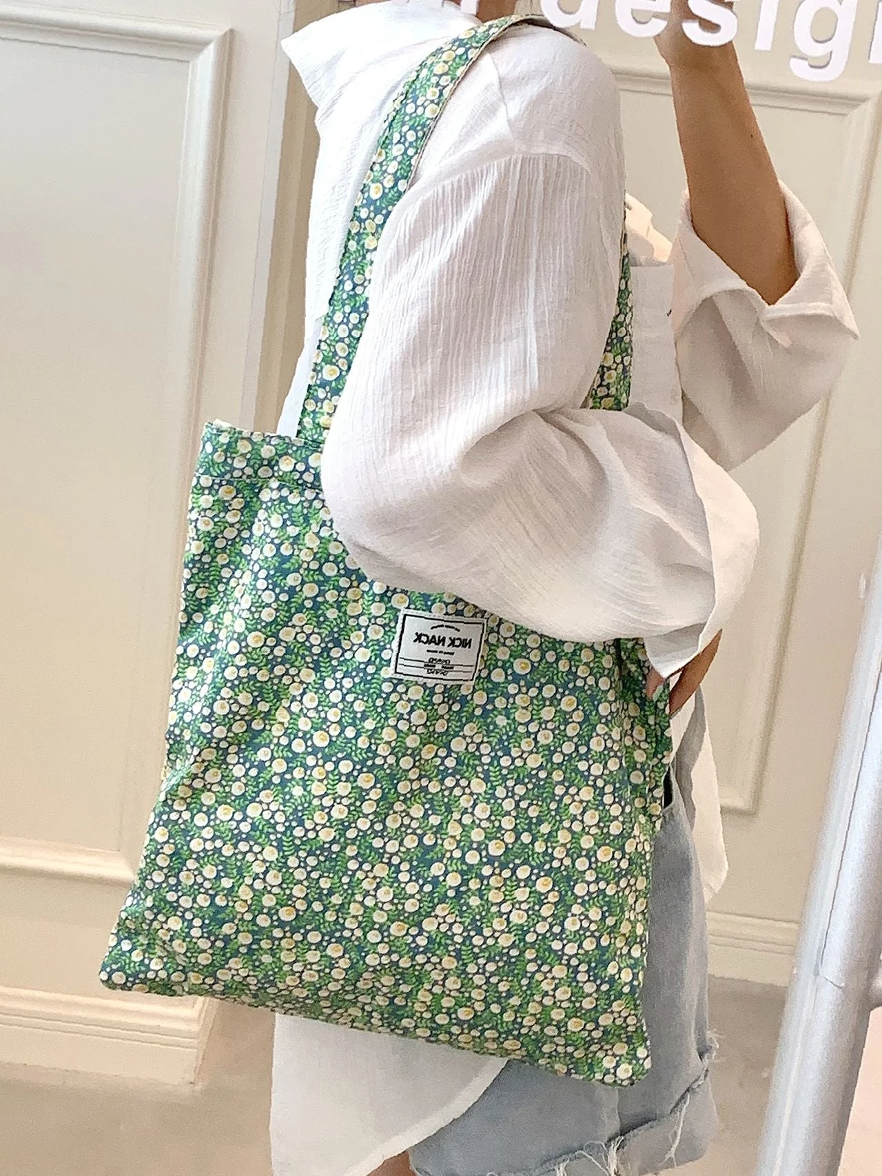 Bag For Love - Ditsy Floral Tote Bag  - Women Tote Bags