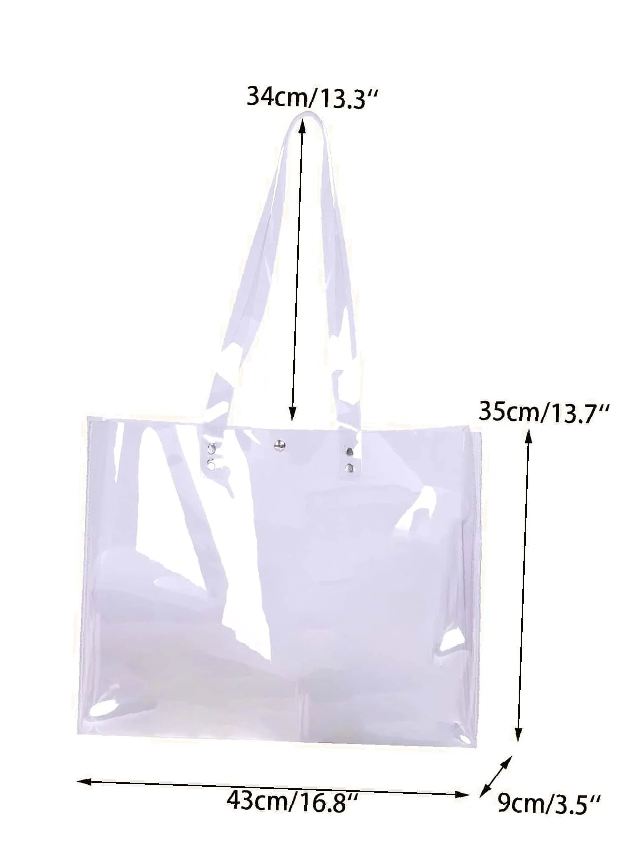 Bag For Love - Transparent Large Capacity Shoulder Tote Bag  - Women Tote Bags