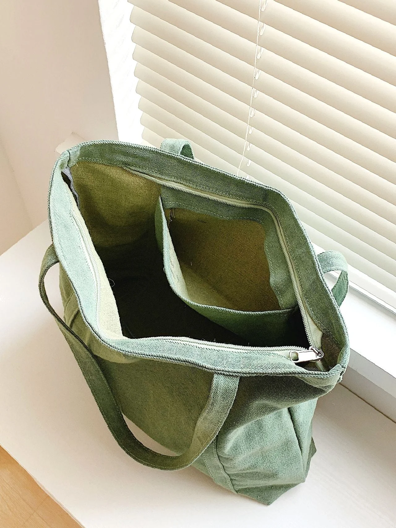 Bag For Love - Minimalist Denim Shoulder Tote Bag  - Women Tote Bags