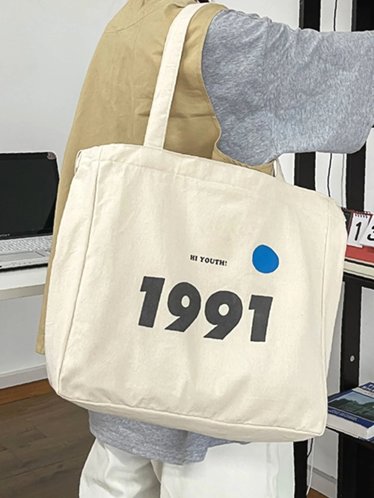 Bag For Love - Number Graphic Tote Bag  - Women Tote Bags