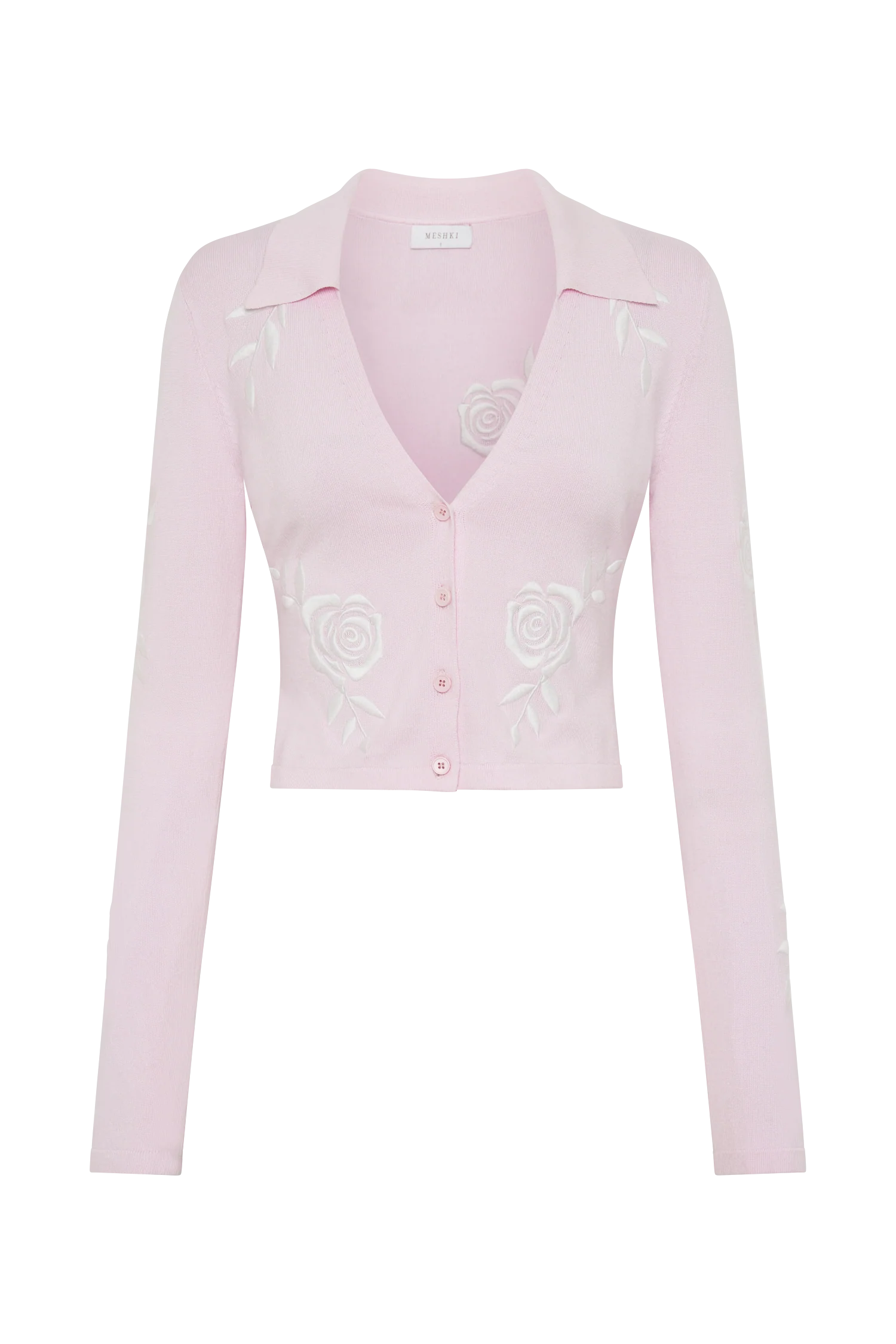 MESHKI Tallulah Rose Knit Cardigan - Fairy Floss Pink