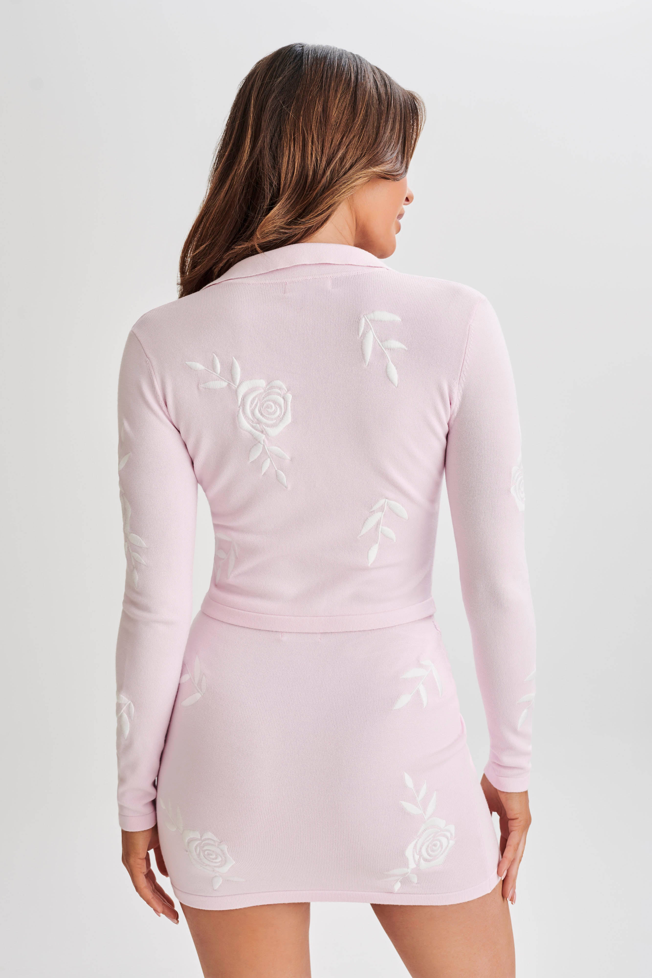 MESHKI Tallulah Rose Knit Cardigan - Fairy Floss Pink