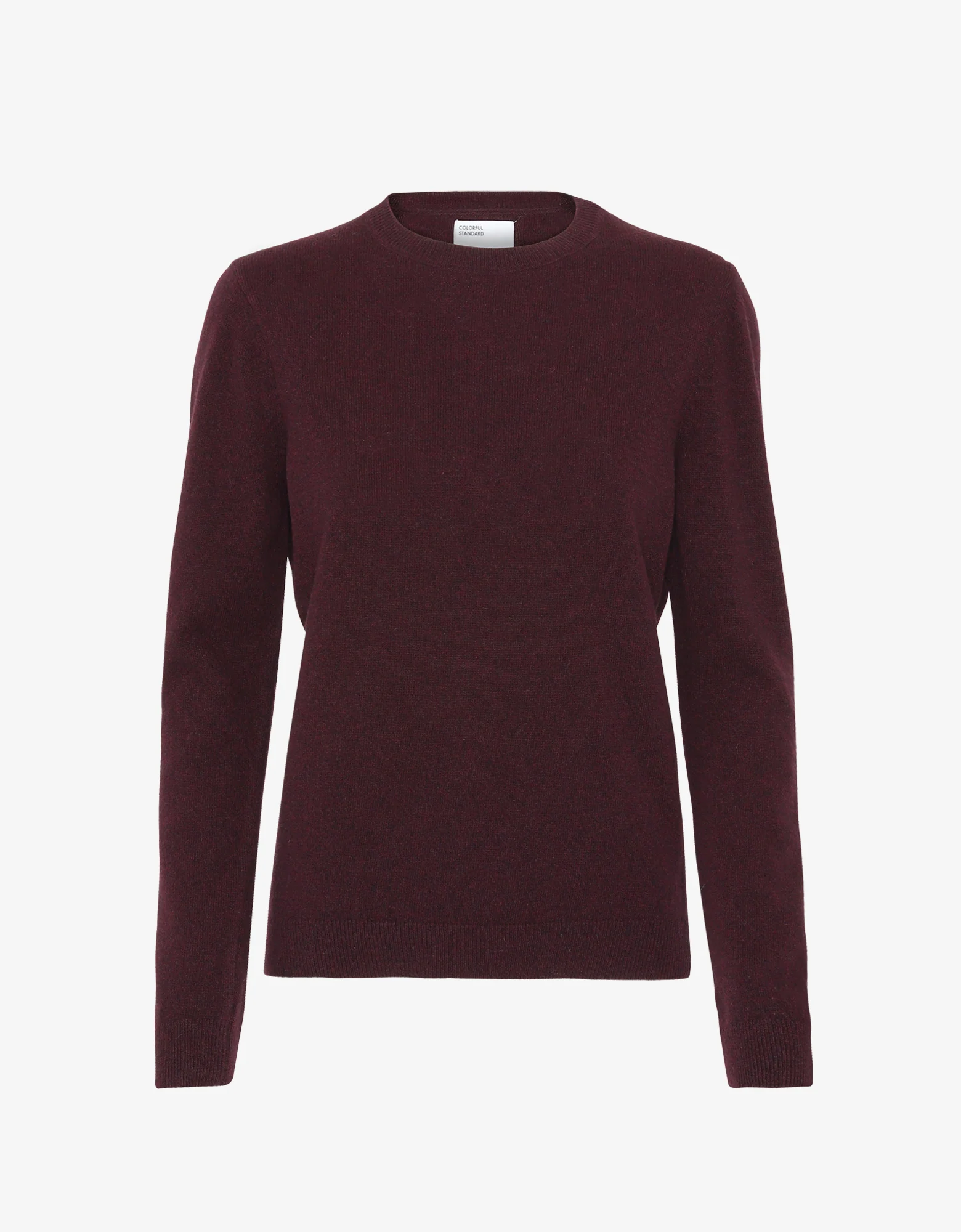 Women Light Merino Wool Crew - Oxblood Red