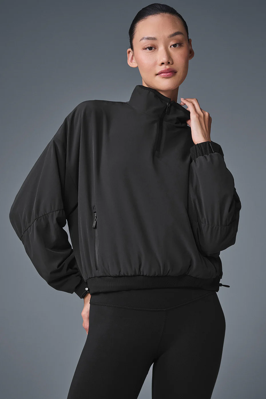 Cropped Elevation Coverup - Black