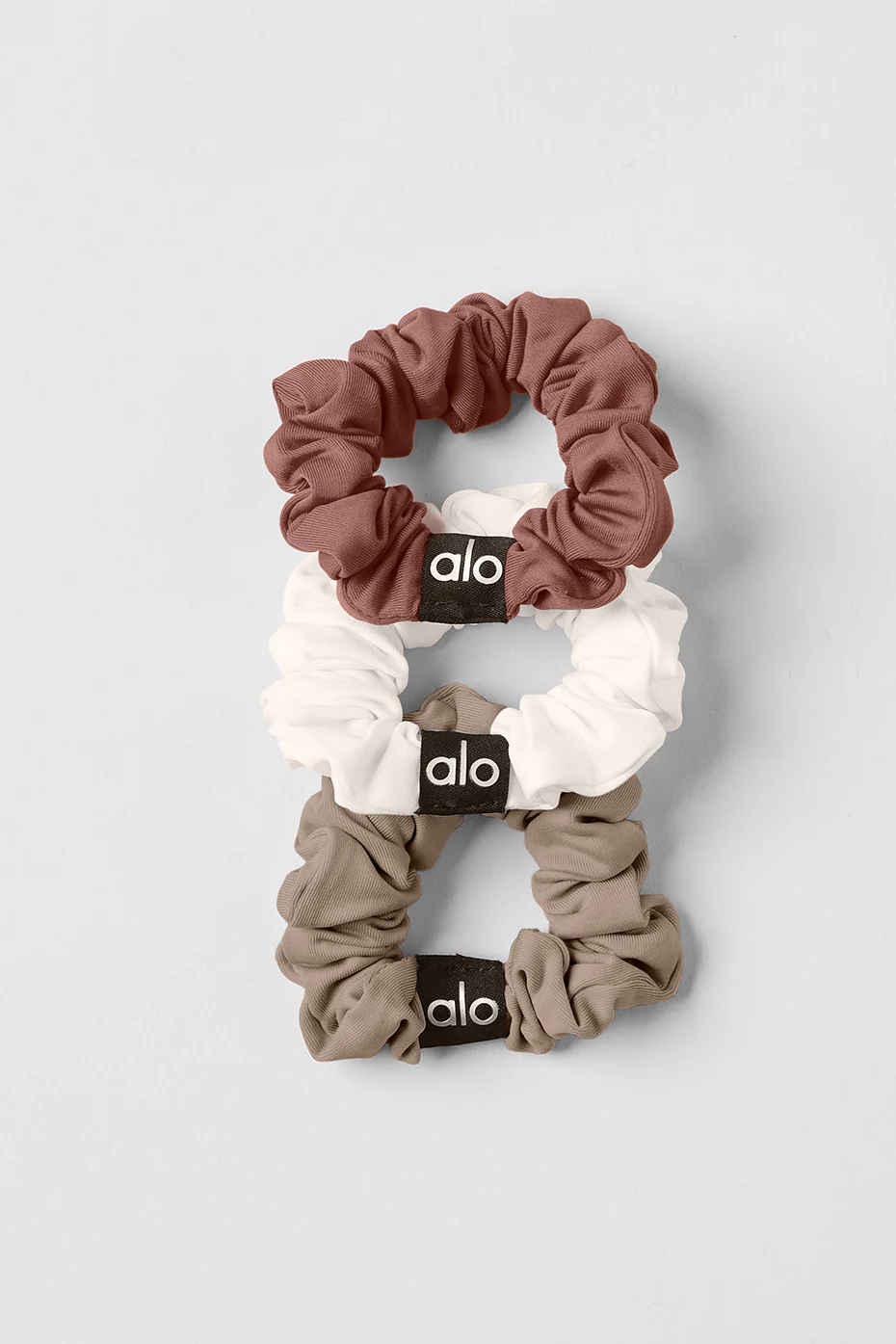 Fresh Mini Scrunchie 3-Pack - Chestnut/Ivory/Gravel