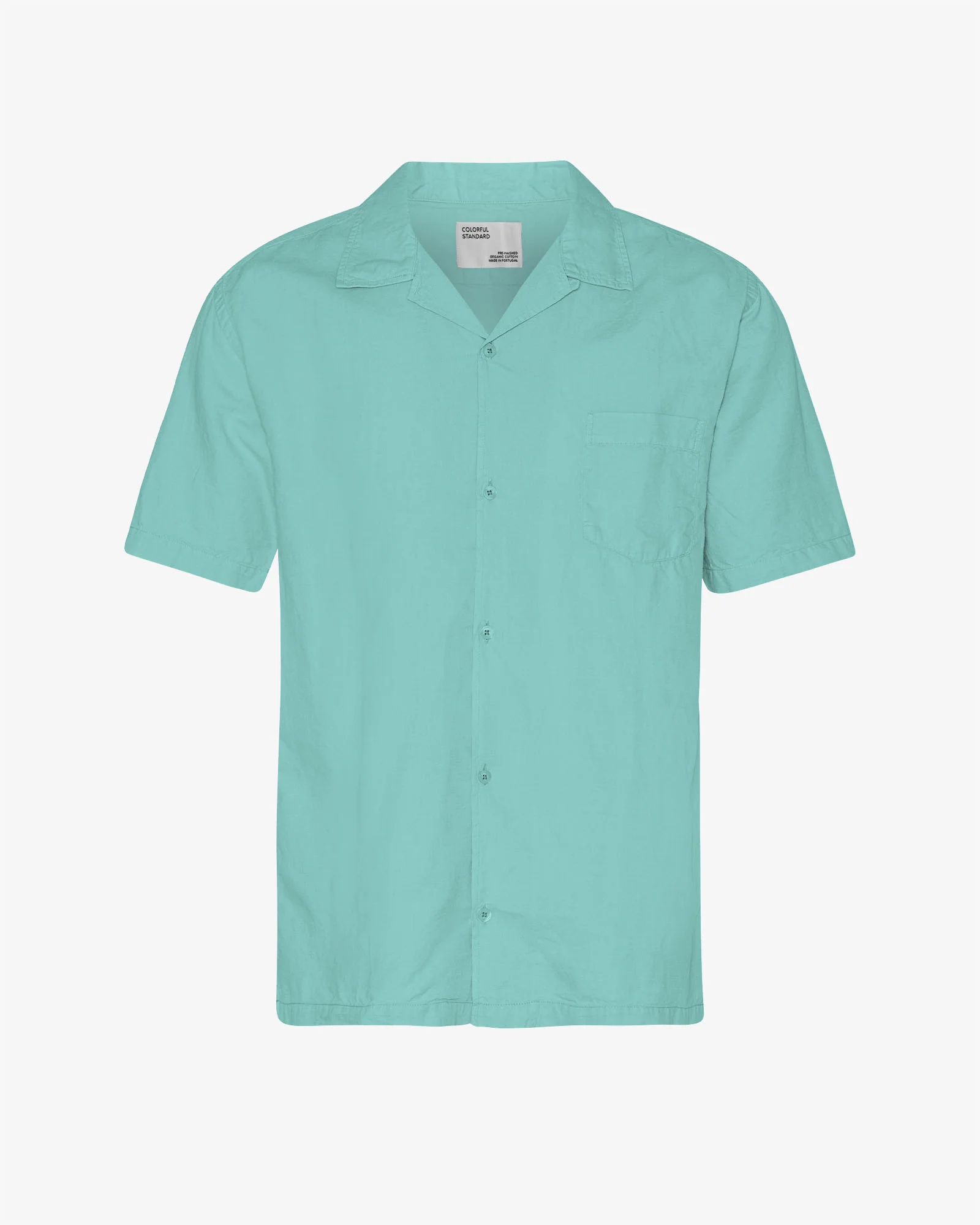 Linen Short Sleeved Shirt - Teal Blue