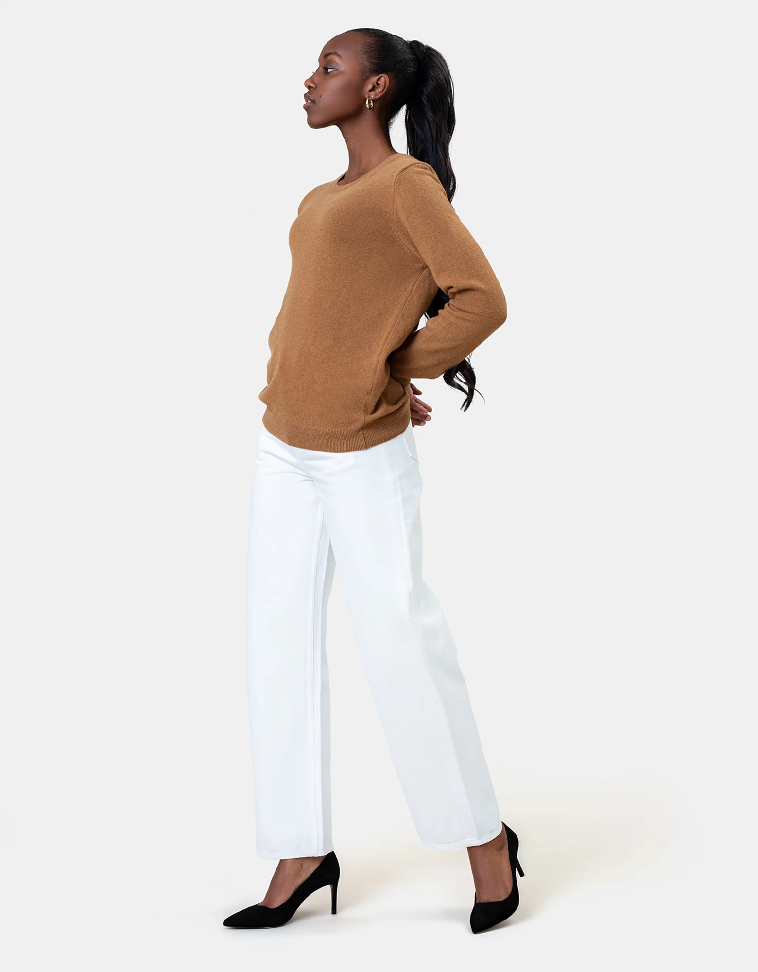 Women Classic Merino Wool Crew - Lava Grey