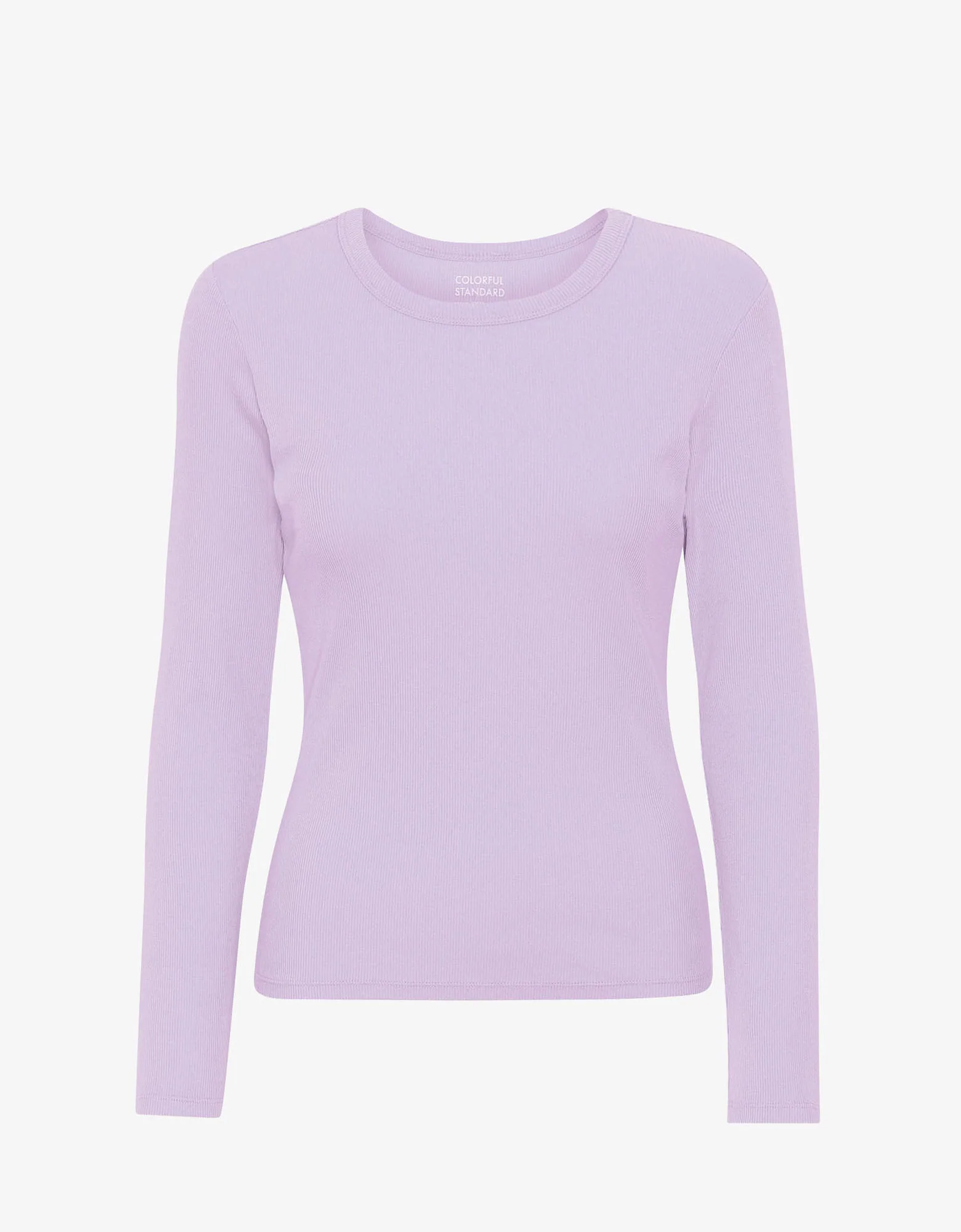 Women Organic Rib LS T-Shirt - Soft Lavender