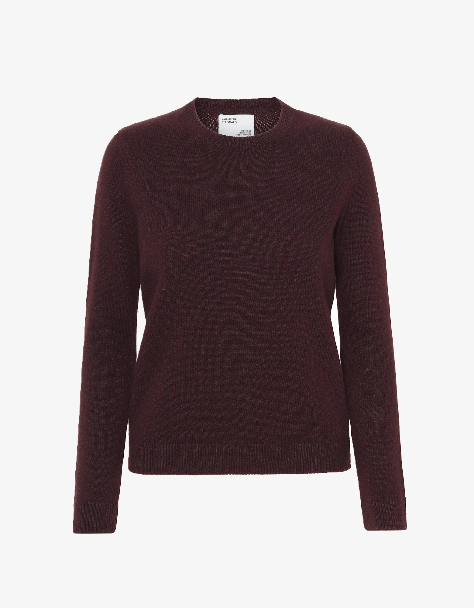 Women Classic Merino Wool Crew - Oxblood Red