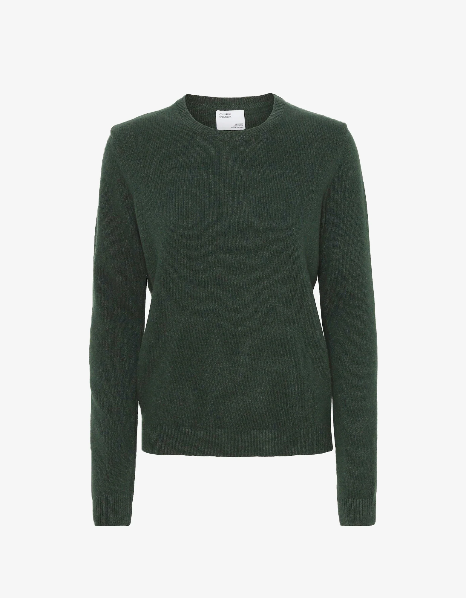 Women Classic Merino Wool Crew - Emerald Green