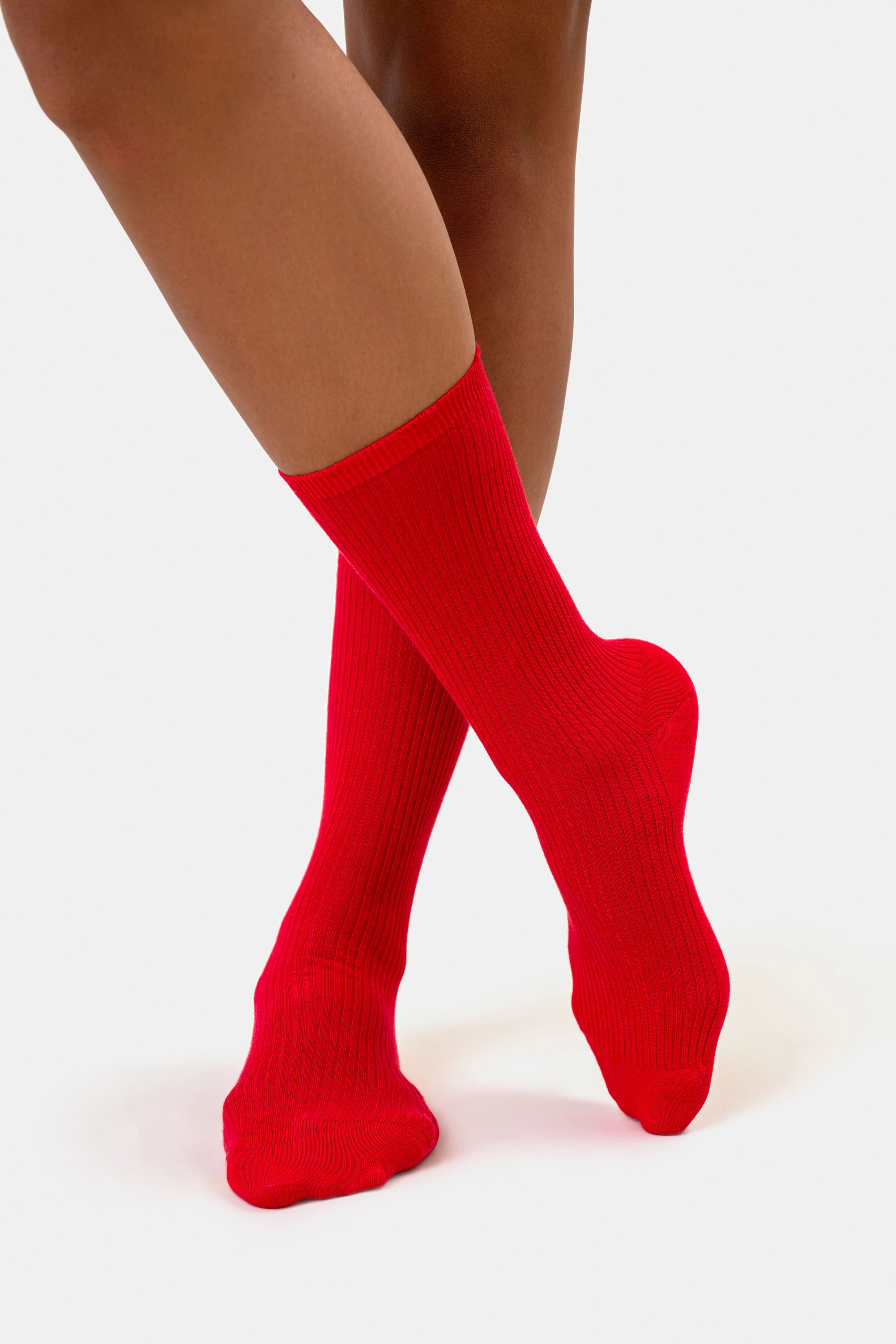 Women Classic Organic Sock - Scarlet Red