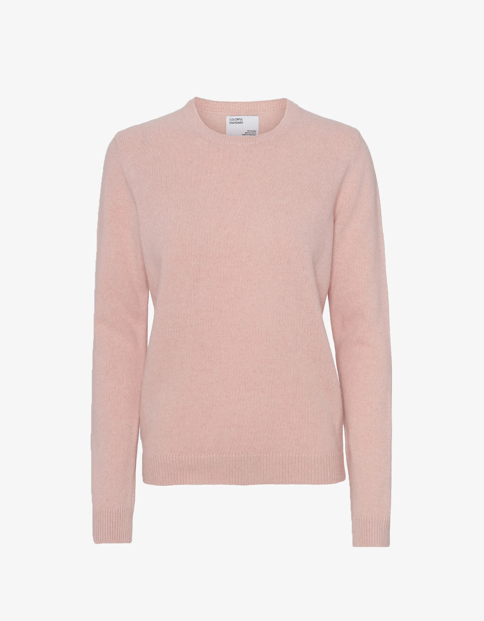 Women Classic Merino Wool Crew - Faded Pink
