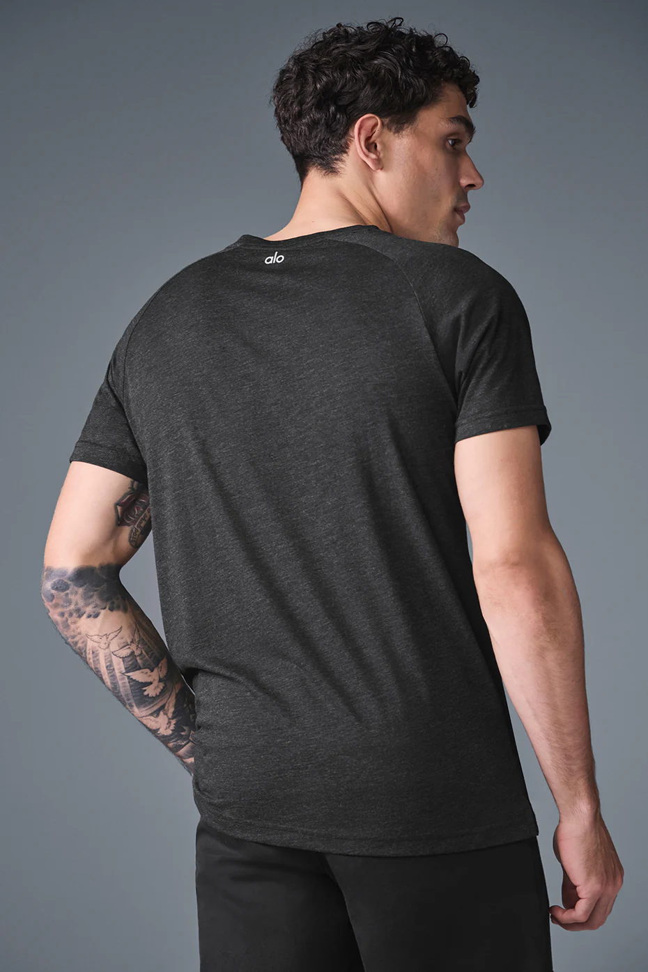 Triumph Raglan Tee - Black Heather